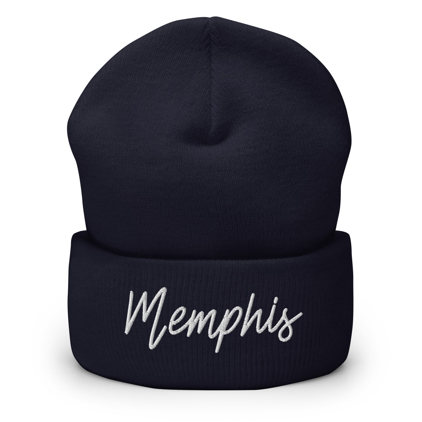 Memphis Retro Script Cuffed Beanie Hat