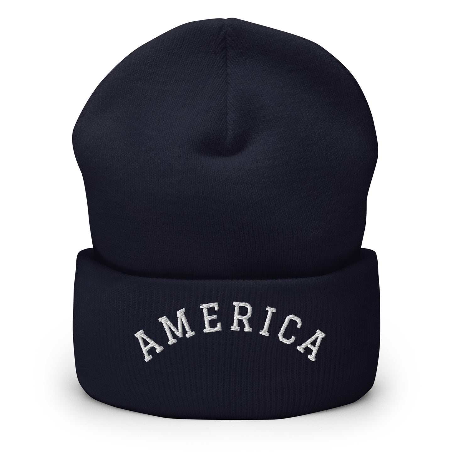 United States USA "America" Arch Cuffed Beanie Hat