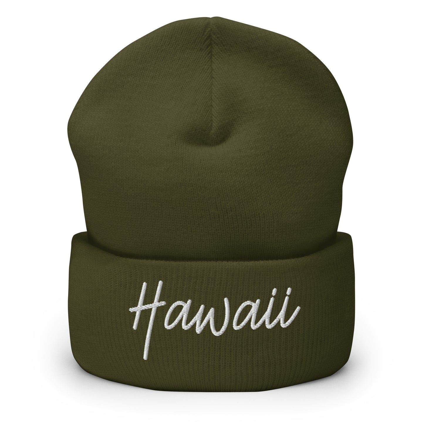 Hawaii Retro Script Cuffed Beanie Hat