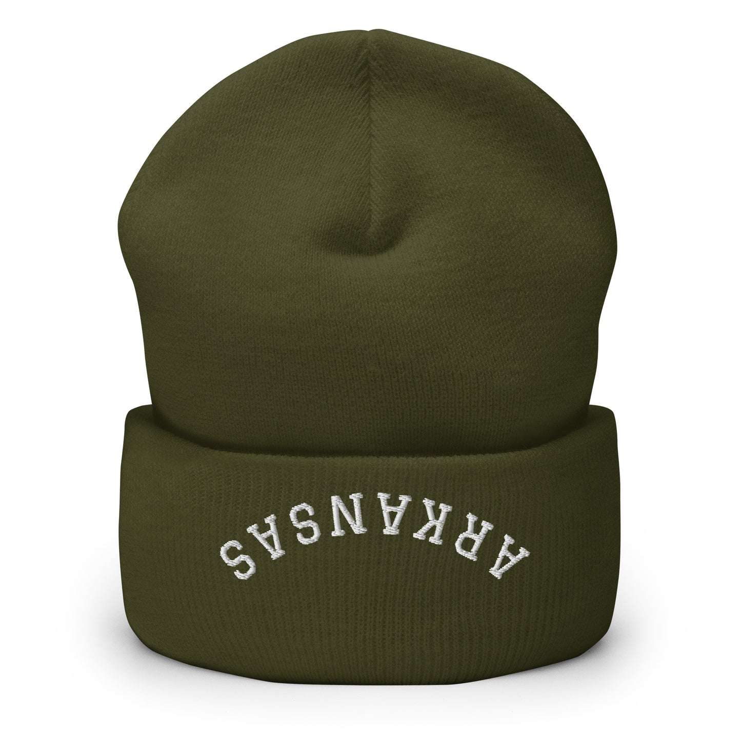 Arkansas Upside Down Arch Cuffed Beanie Hat