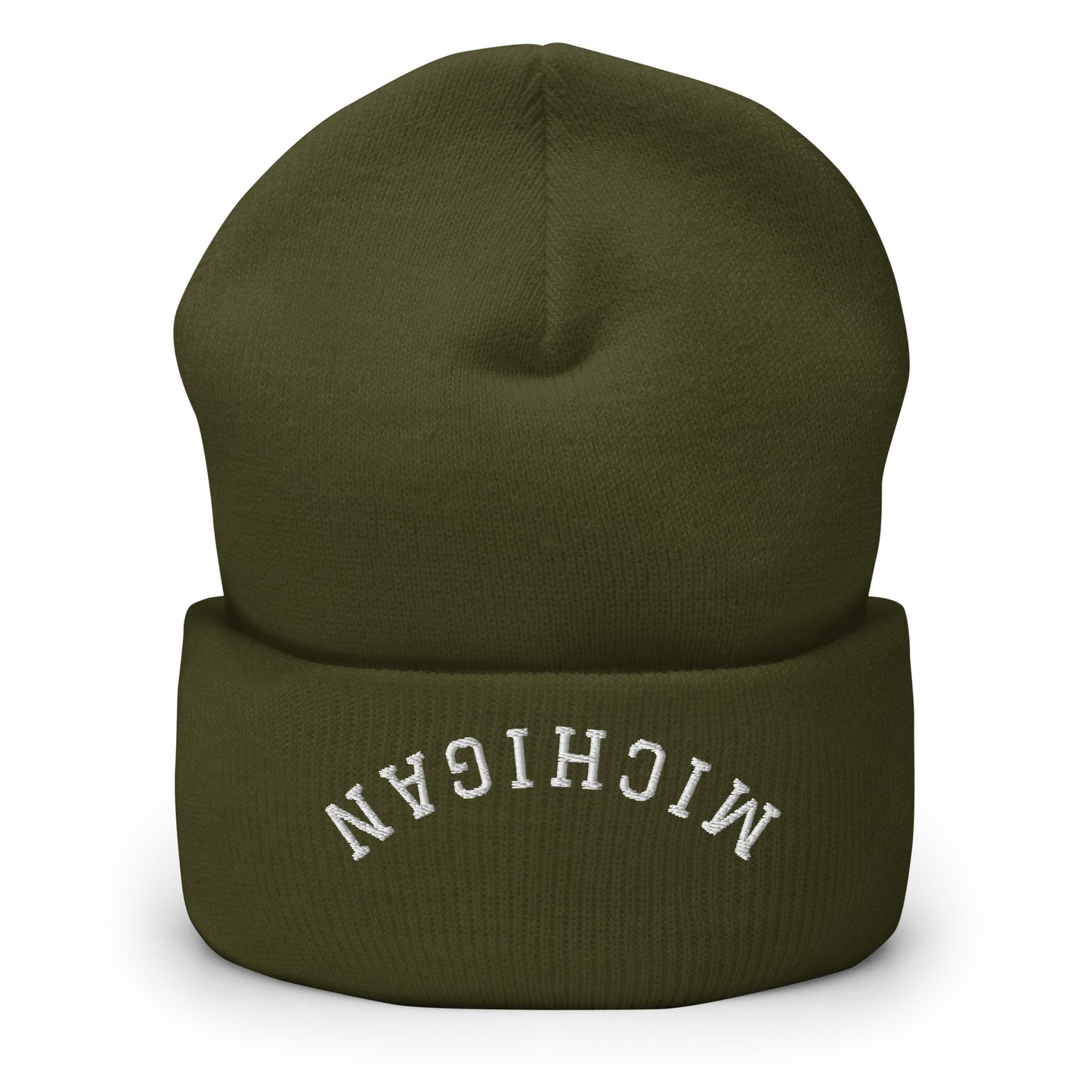 Michigan Upside Down Arch Cuffed Beanie Hat