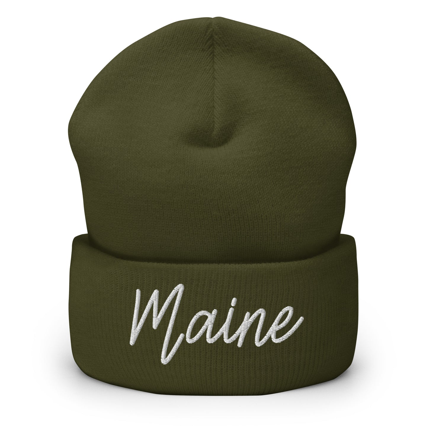 Maine Retro Script Cuffed Beanie Hat