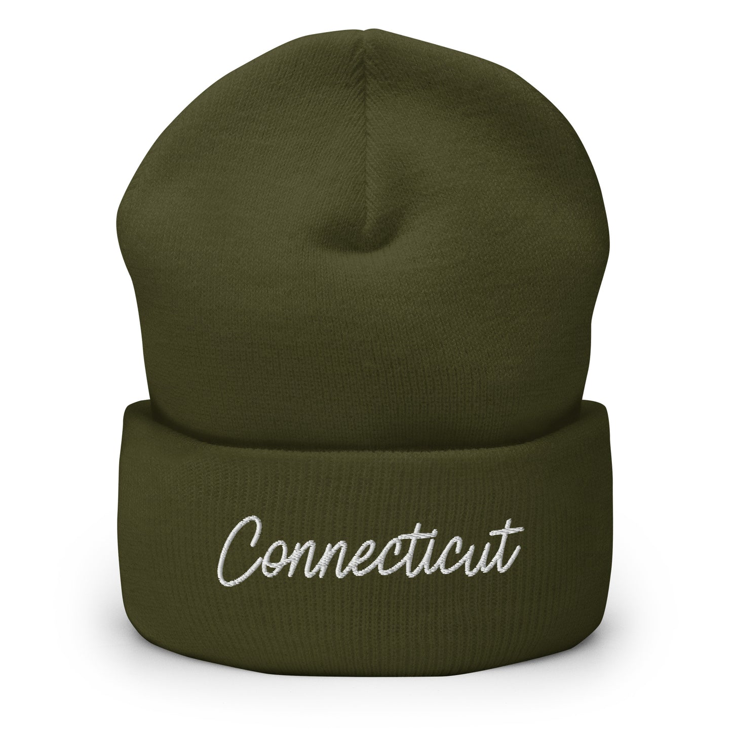 Connecticut Retro Script Cuffed Beanie Hat