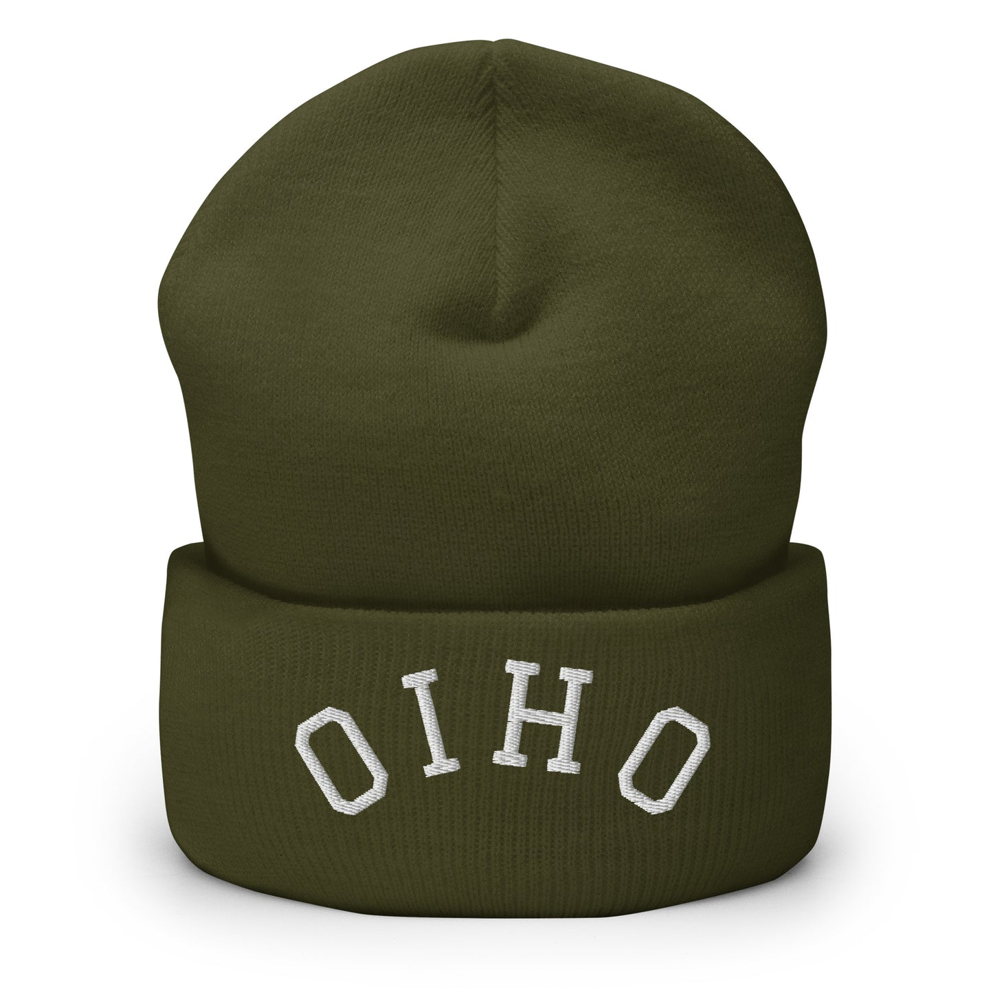 Ohio Upside Down Arch Cuffed Beanie Hat