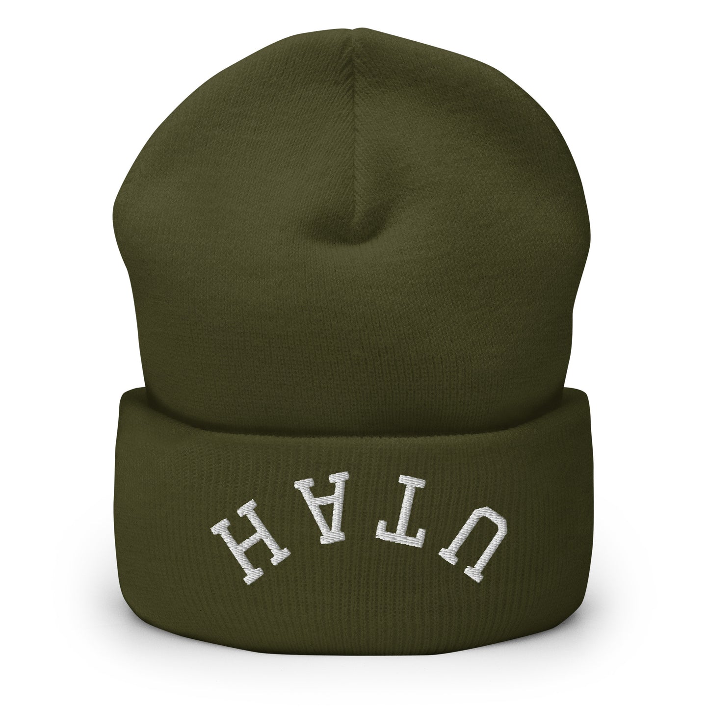 Utah Upside Down Arch Cuffed Beanie Hat