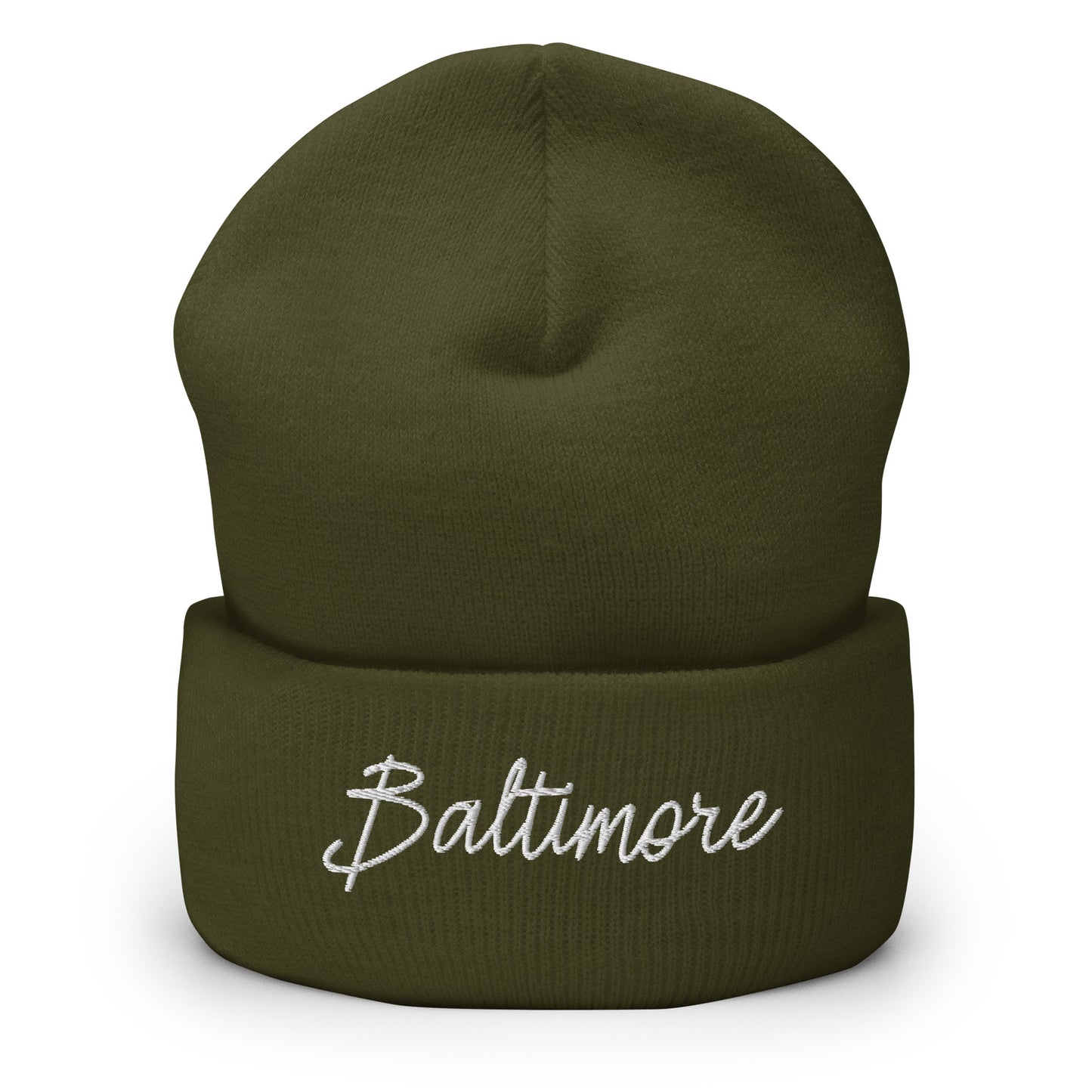 Baltimore Retro Script Cuffed Beanie Hat