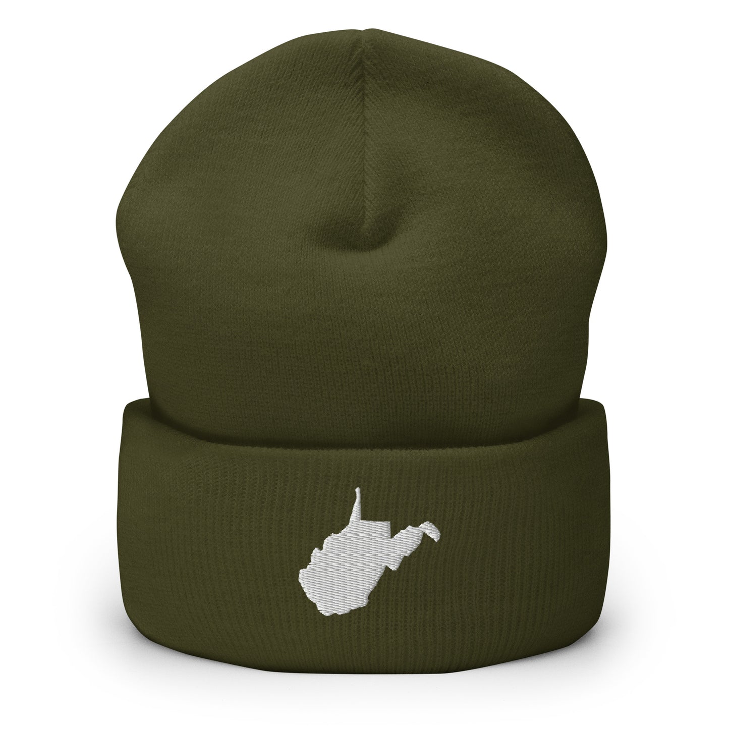 West Virginia State Silhouette Cuffed Beanie Hat