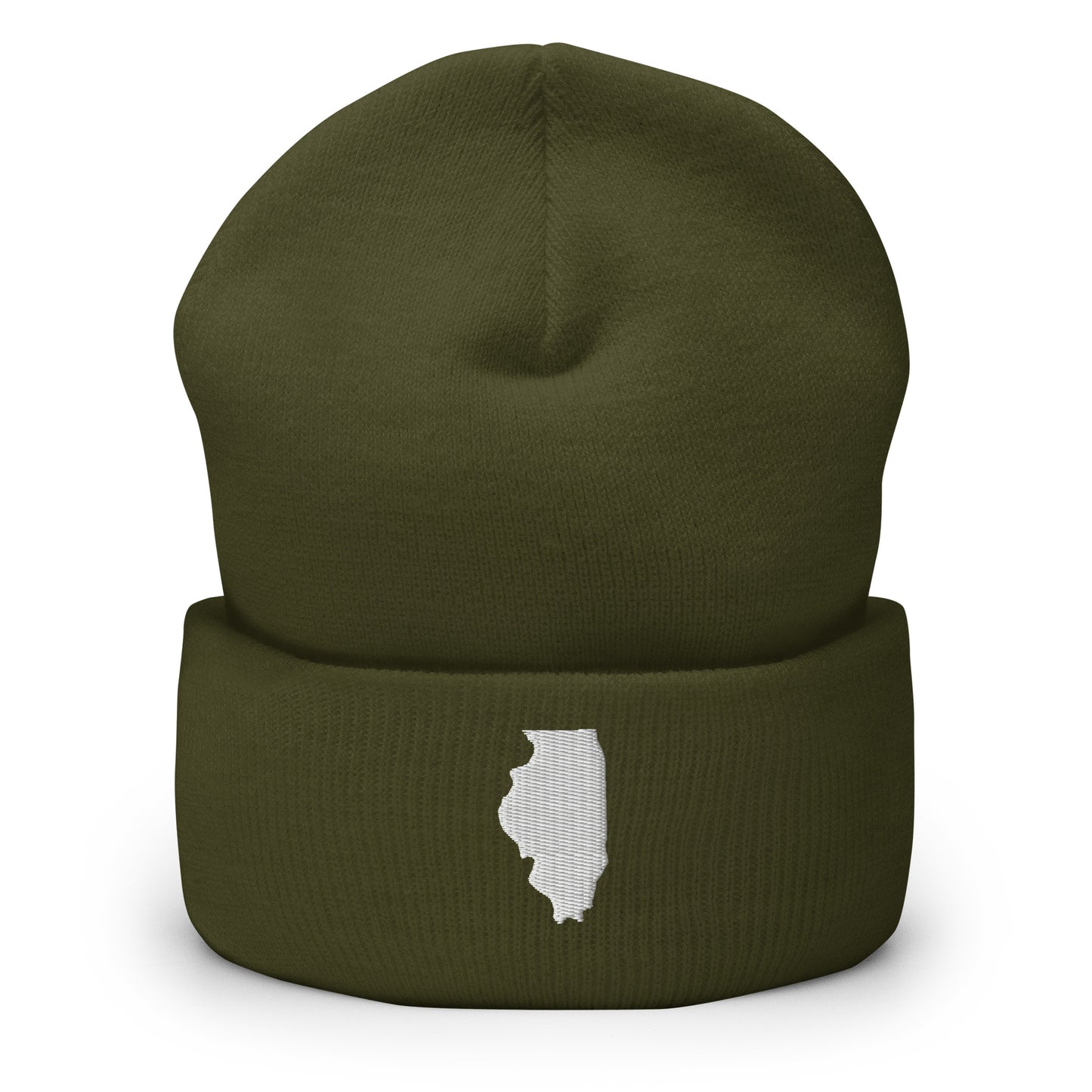 Illinois State Silhouette Cuffed Beanie Hat