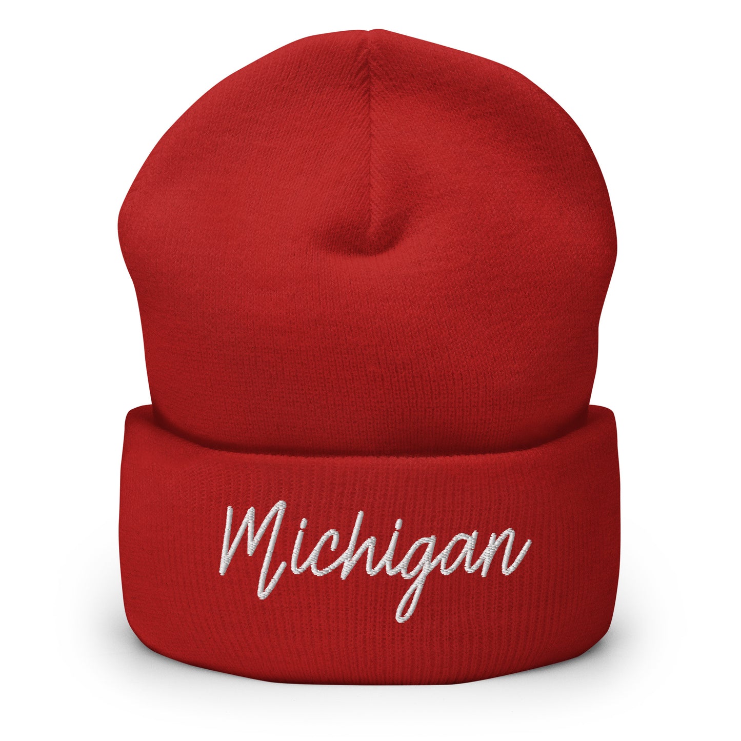 Michigan Retro Script Cuffed Beanie Hat
