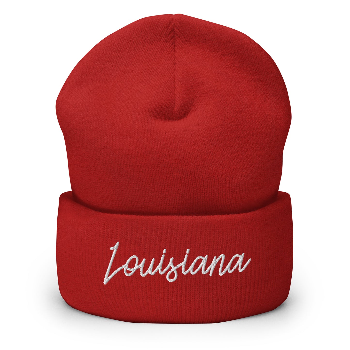 Louisiana Retro Script Cuffed Beanie Hat