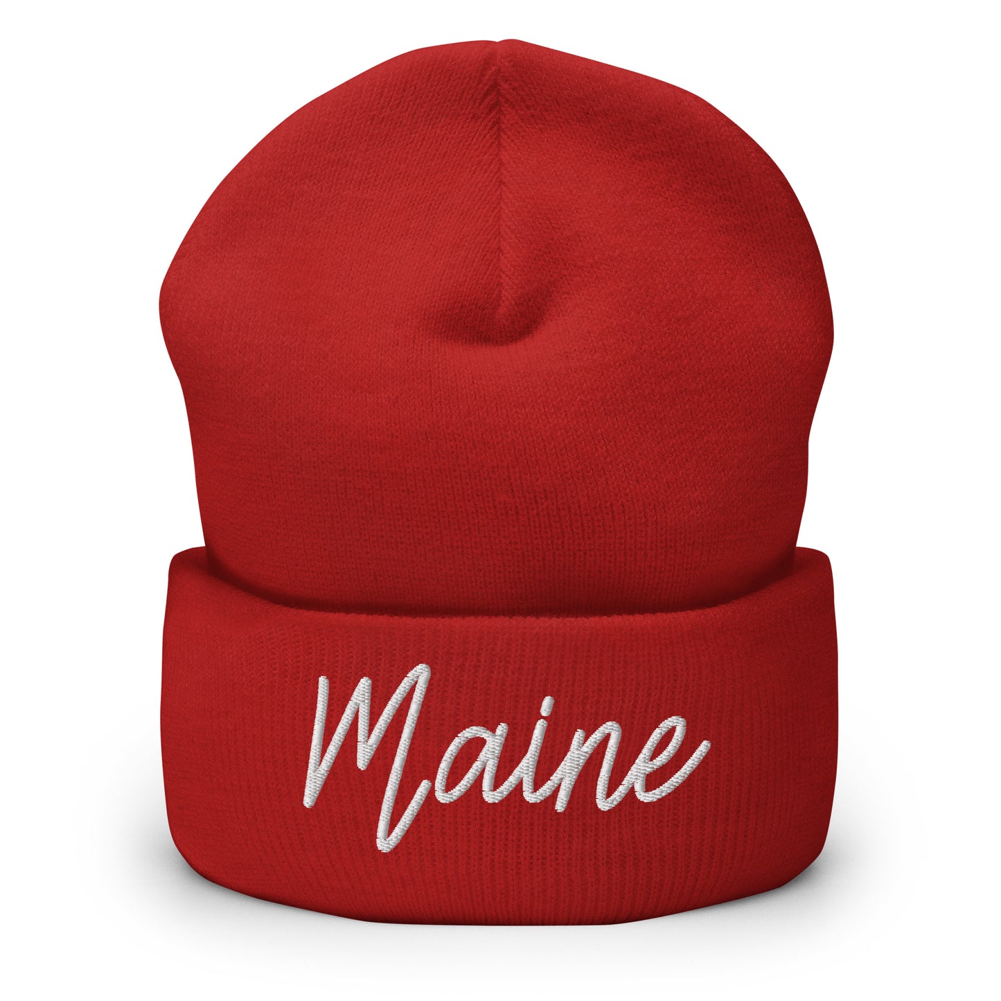 Maine Retro Script Cuffed Beanie Hat
