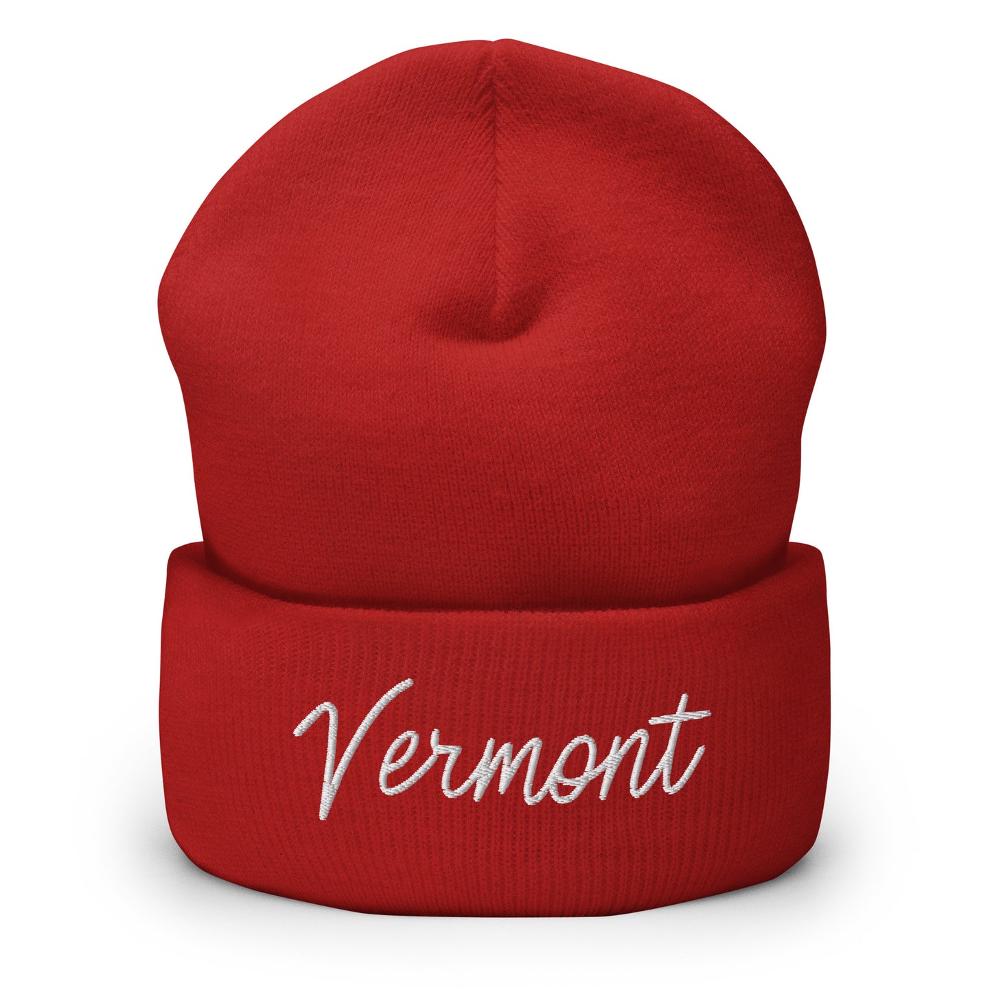 Vermont Retro Script Cuffed Beanie Hat