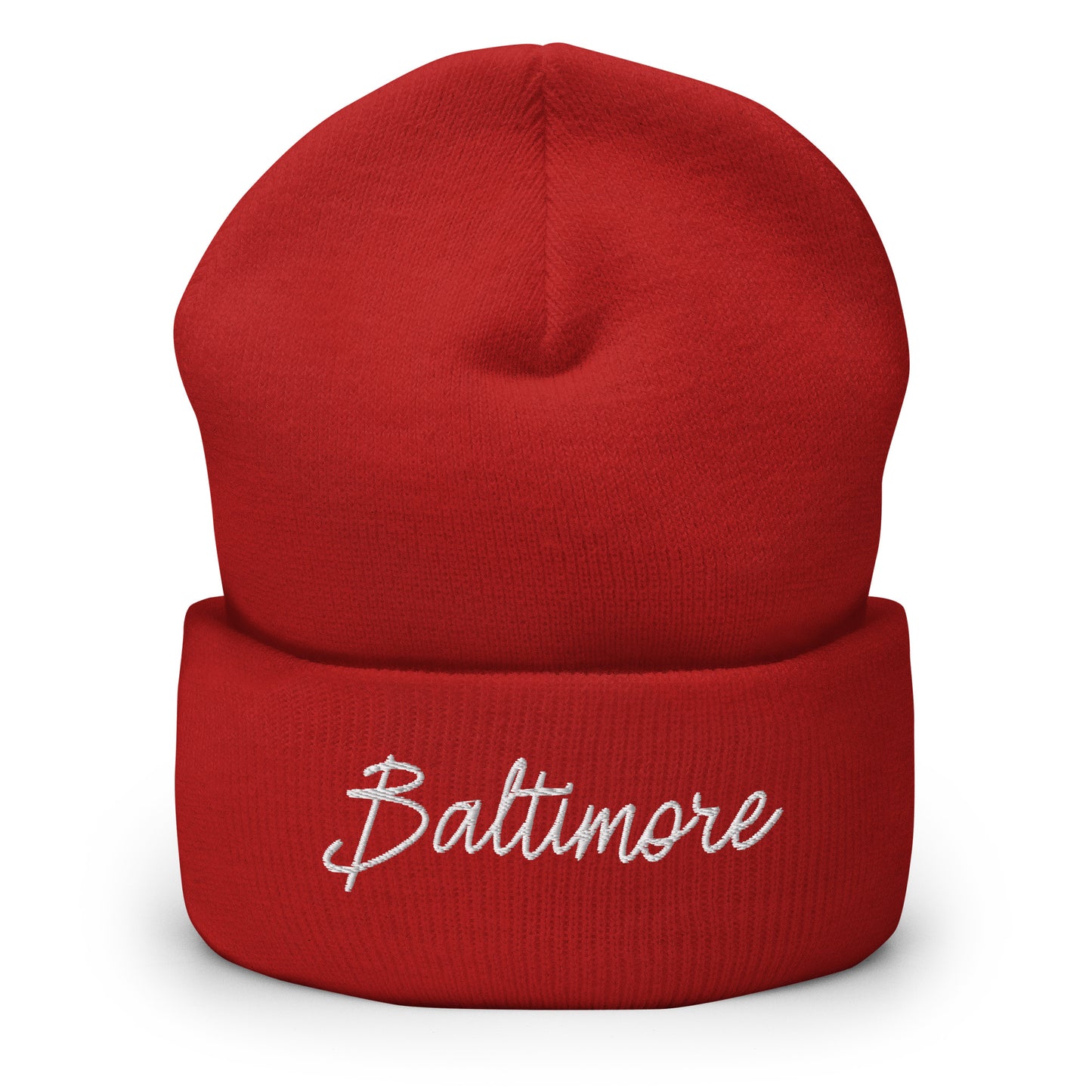 Baltimore Retro Script Cuffed Beanie Hat