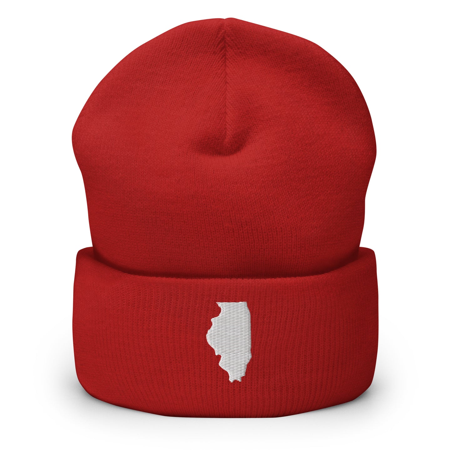 Illinois State Silhouette Cuffed Beanie Hat