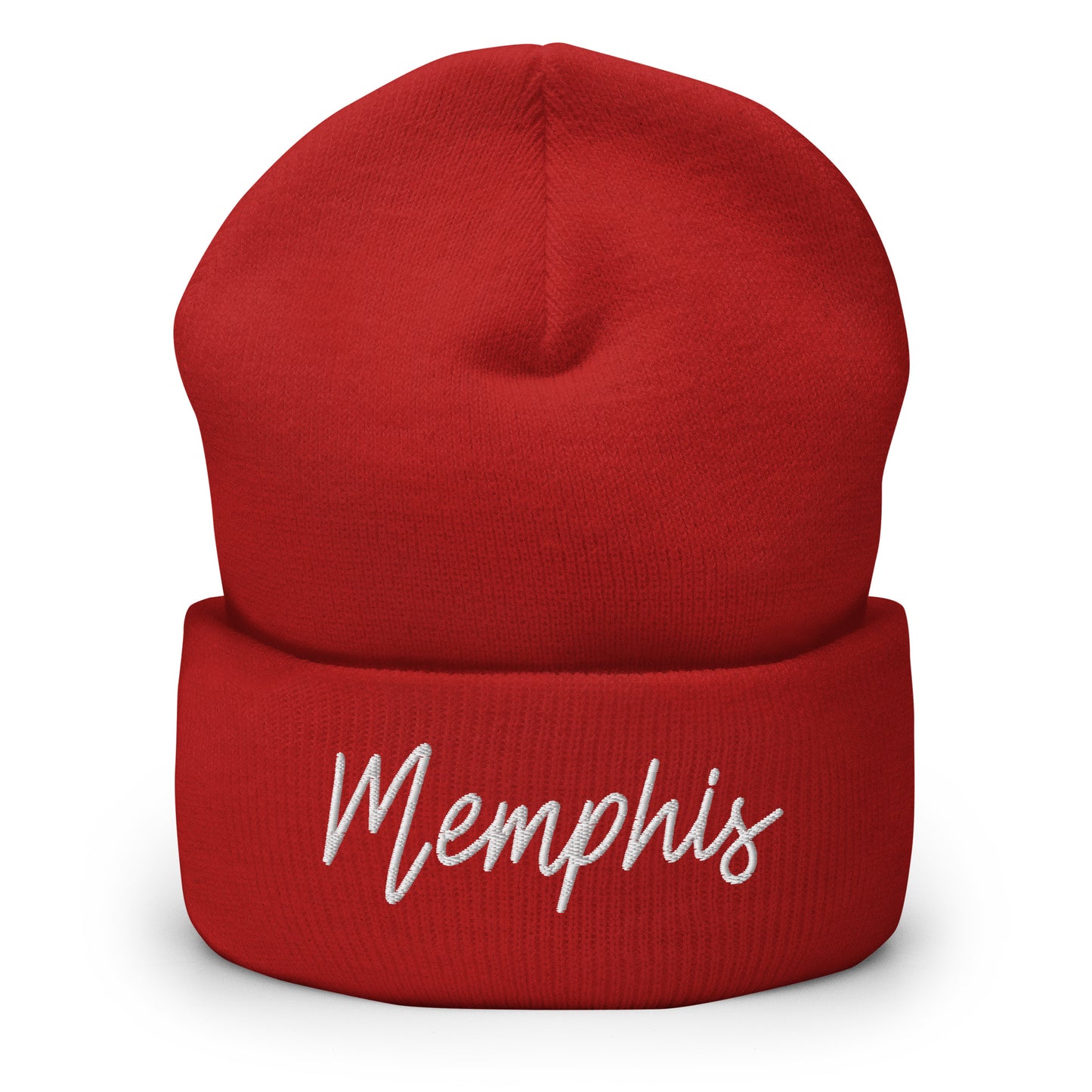 Memphis Retro Script Cuffed Beanie Hat