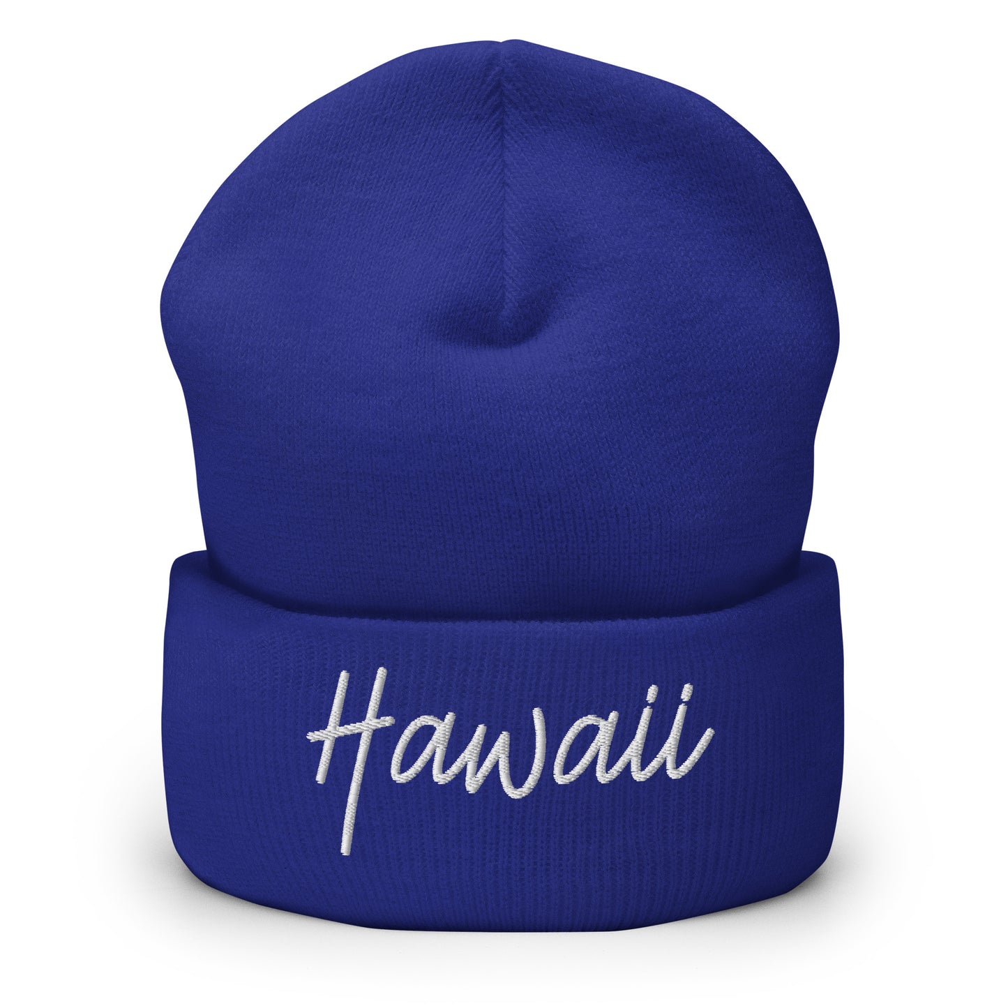 Hawaii Retro Script Cuffed Beanie Hat