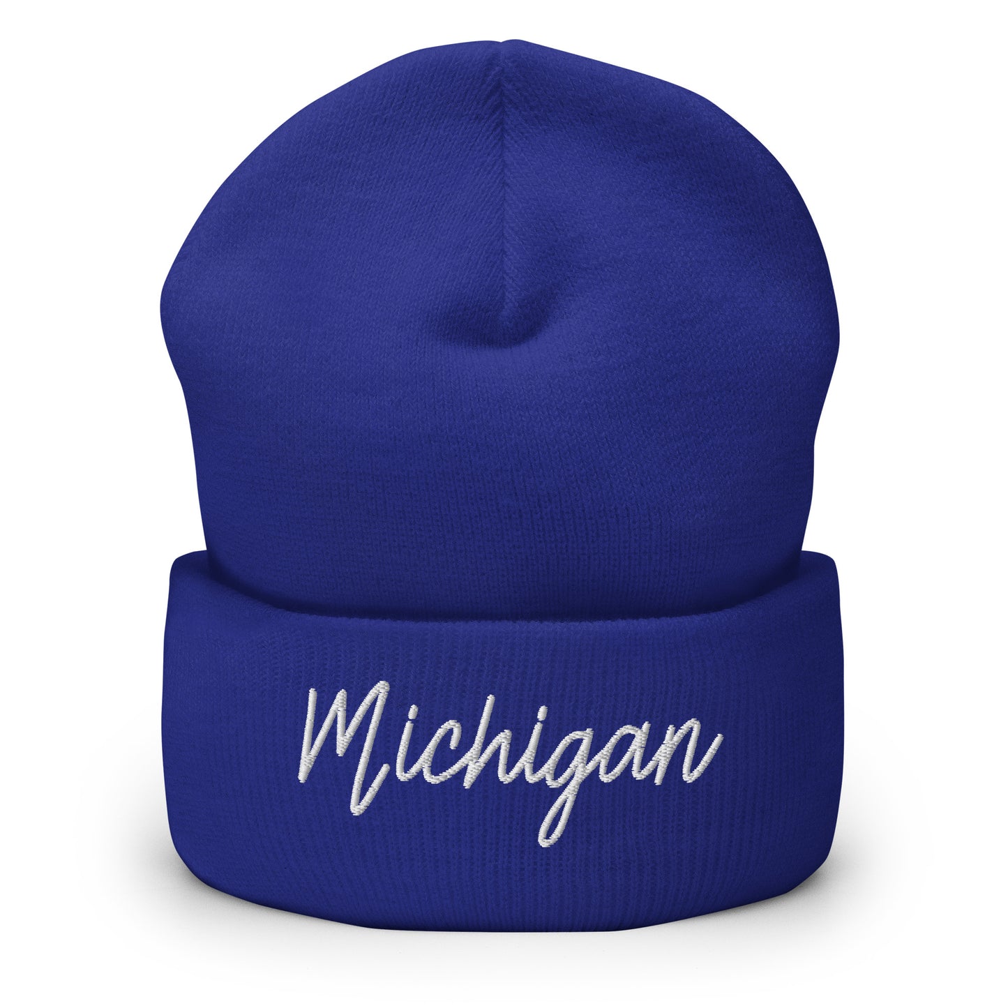 Michigan Retro Script Cuffed Beanie Hat