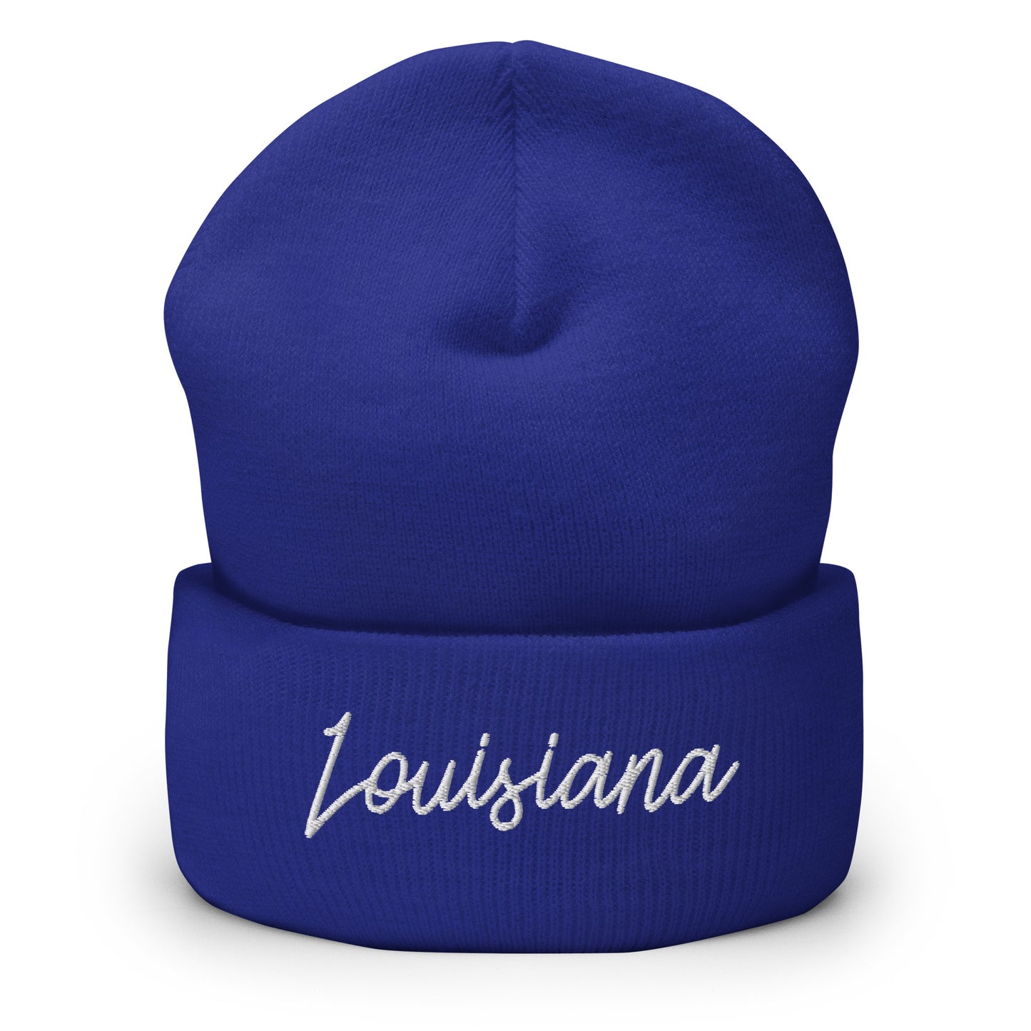 Louisiana Retro Script Cuffed Beanie Hat