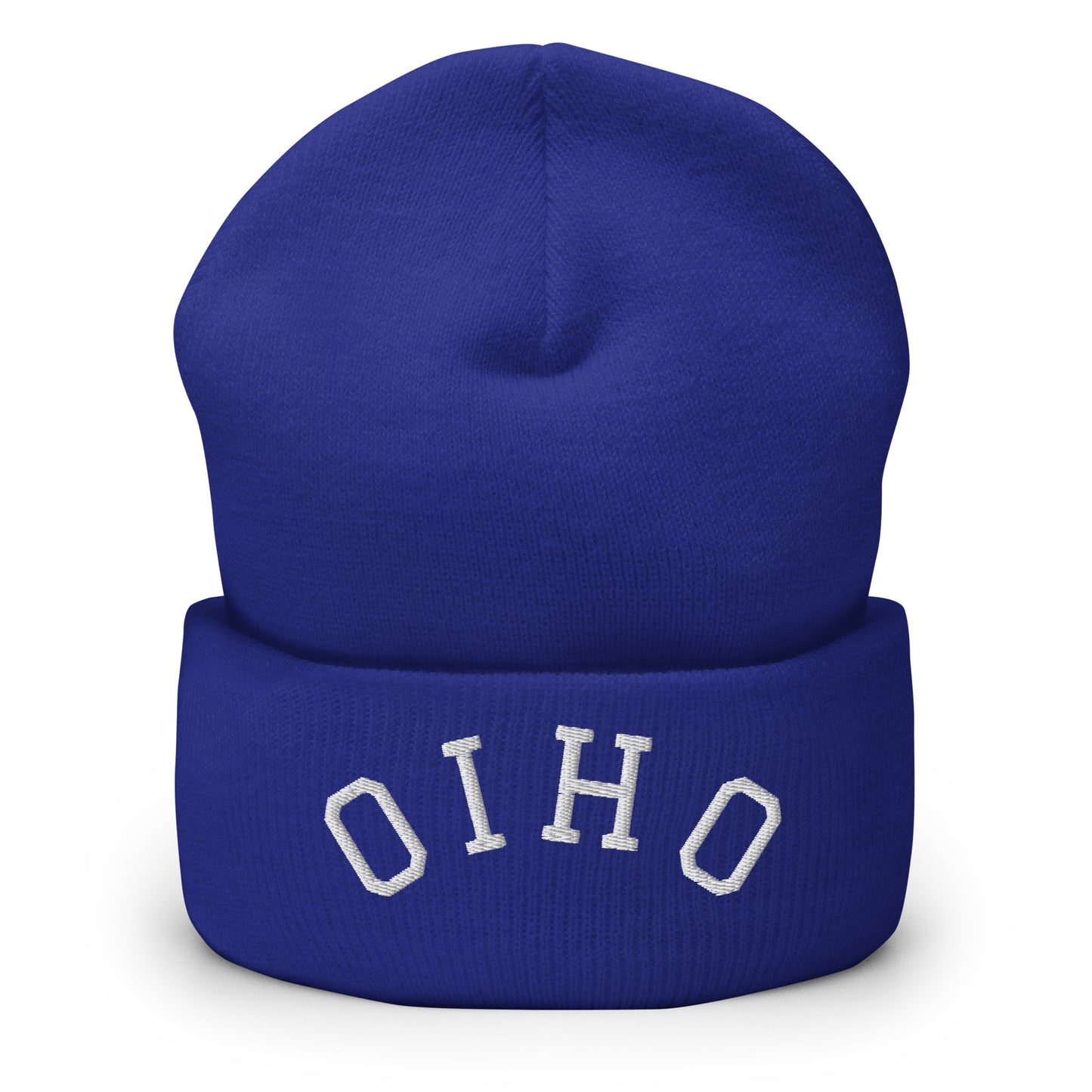 Ohio Upside Down Arch Cuffed Beanie Hat