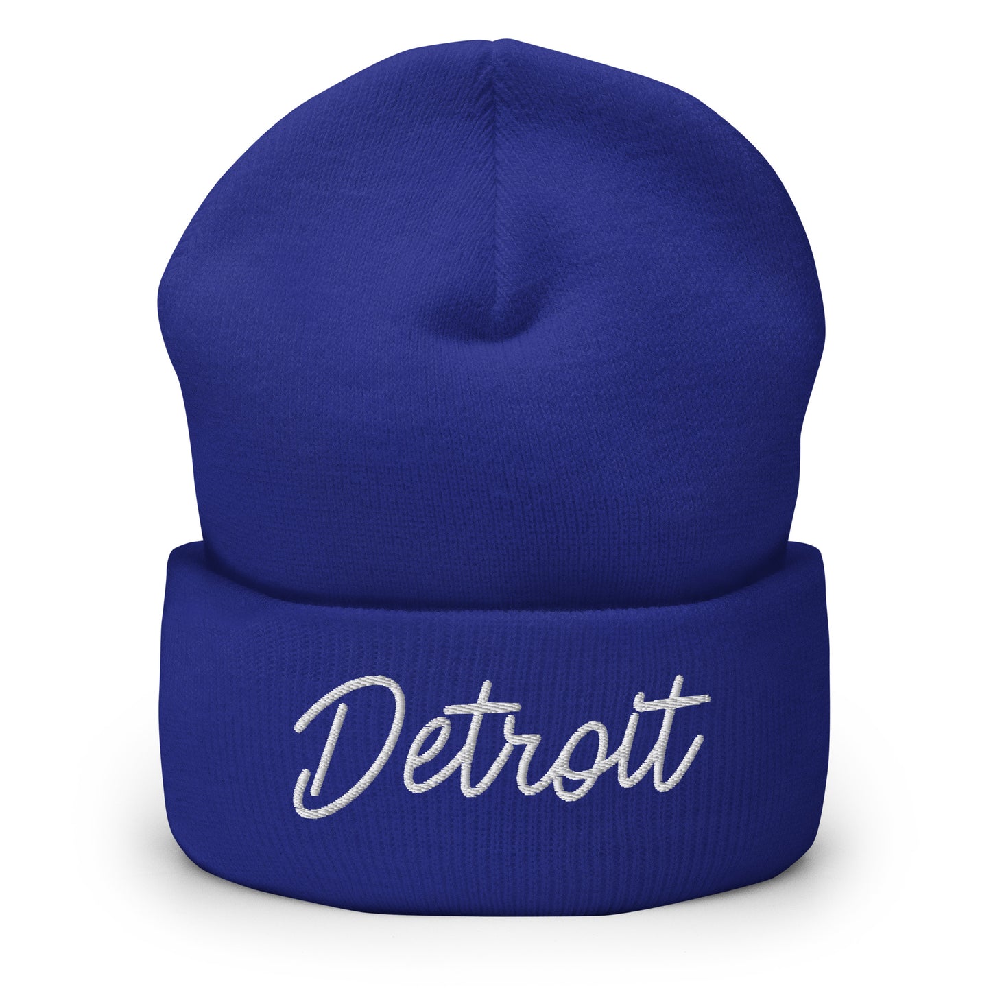 Detroit Retro Script Cuffed Beanie Hat