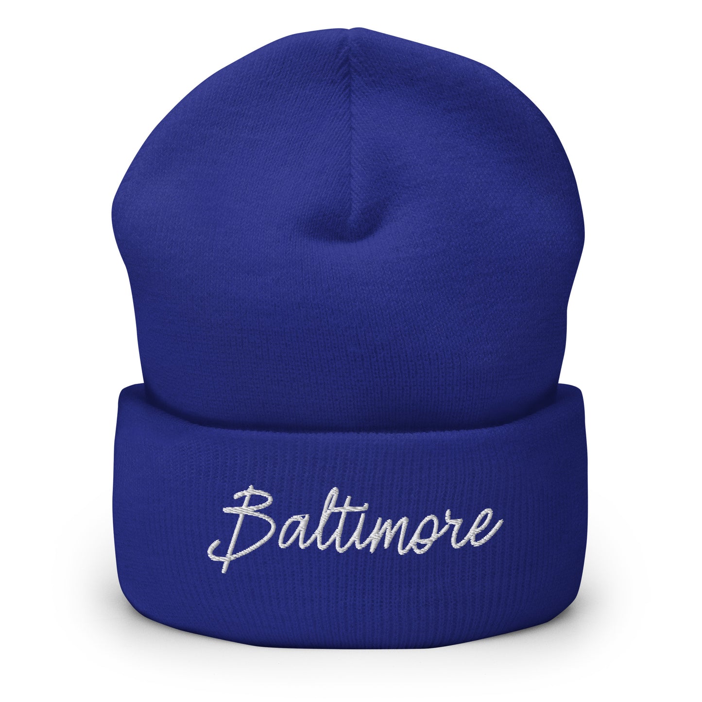 Baltimore Retro Script Cuffed Beanie Hat