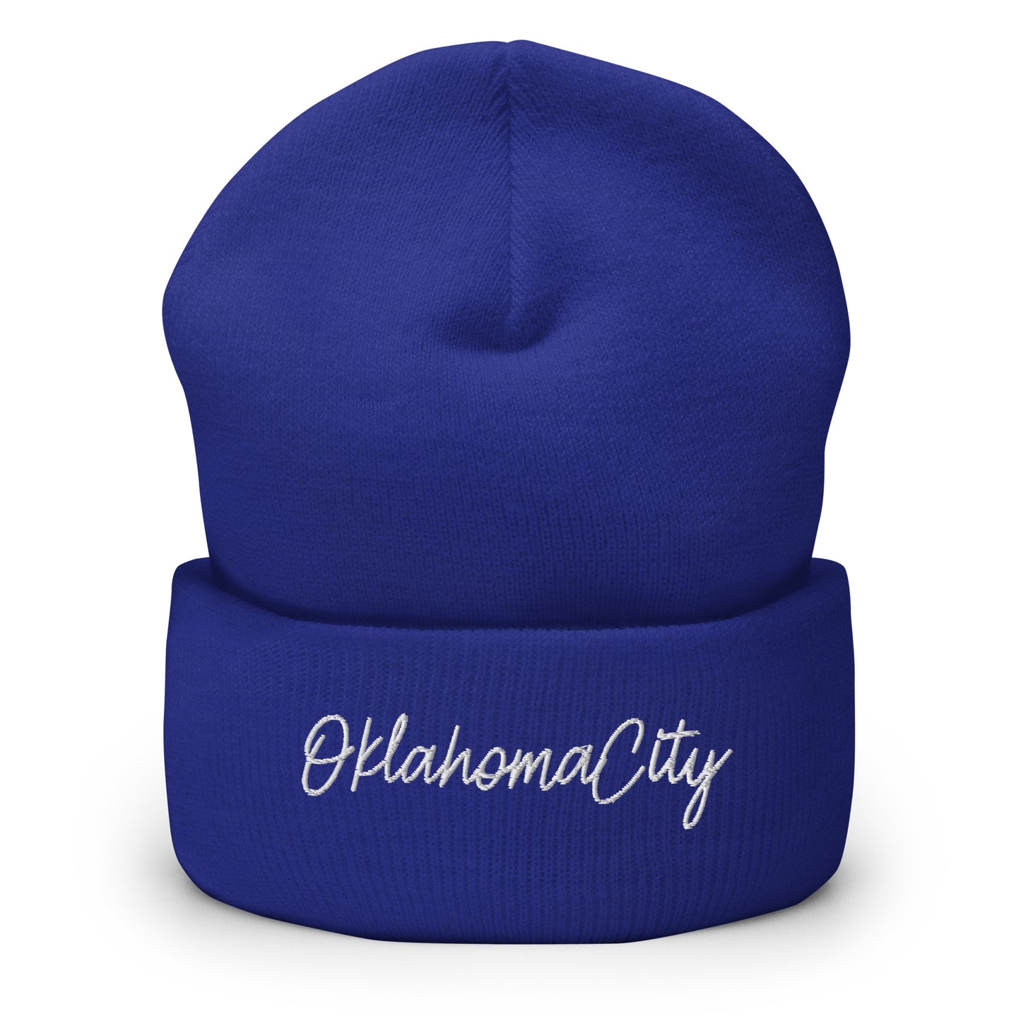 Oklahoma City Retro Script Cuffed Beanie Hat