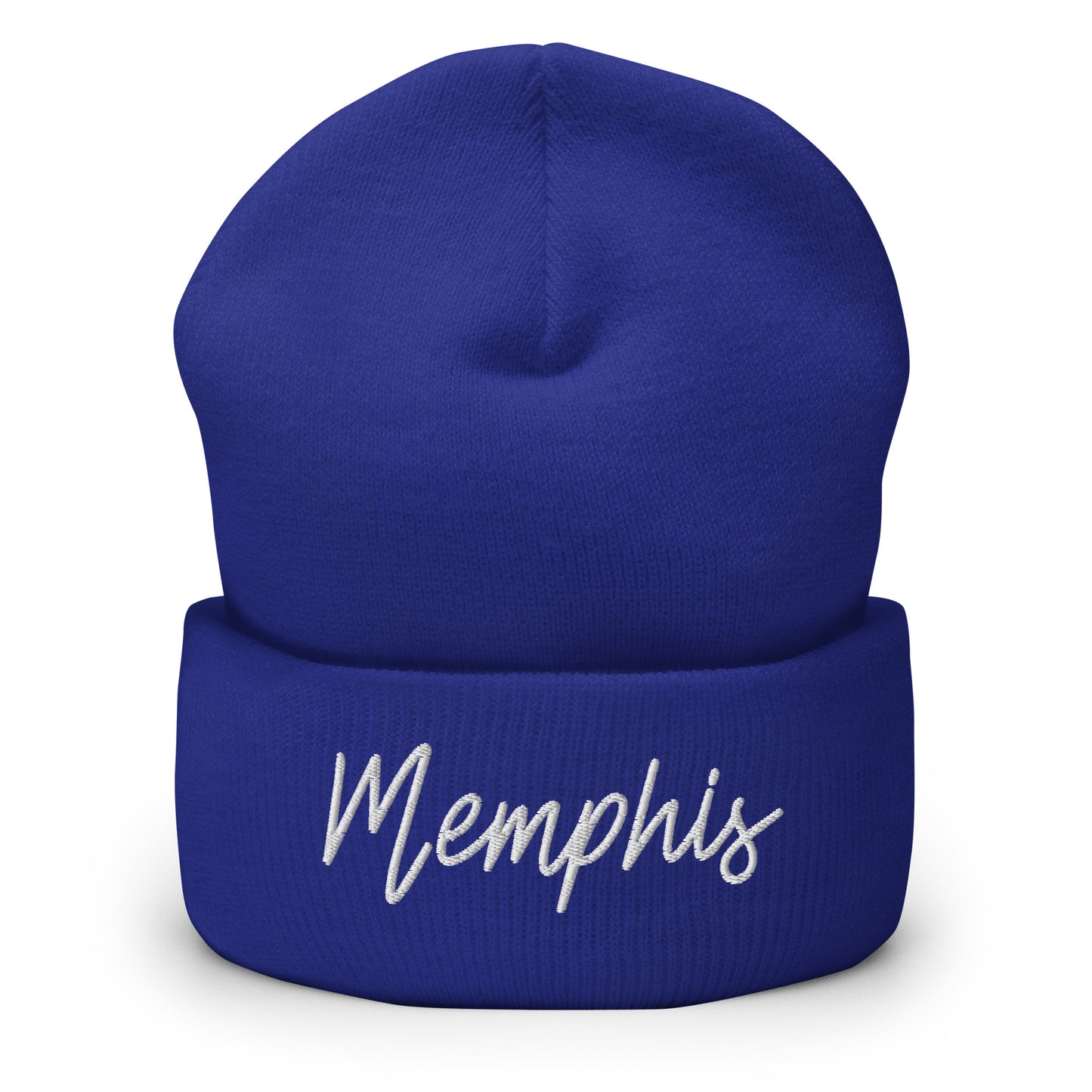 Memphis Retro Script Cuffed Beanie Hat