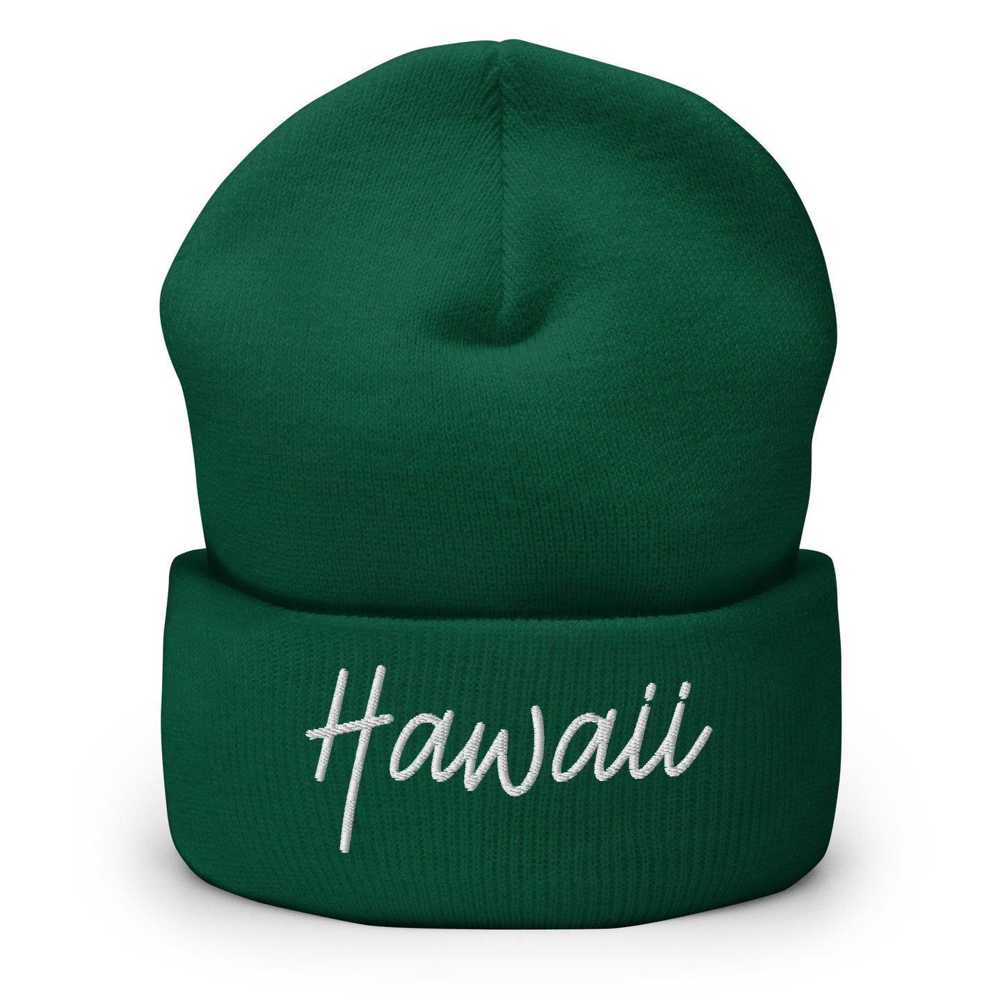 Hawaii Retro Script Cuffed Beanie Hat