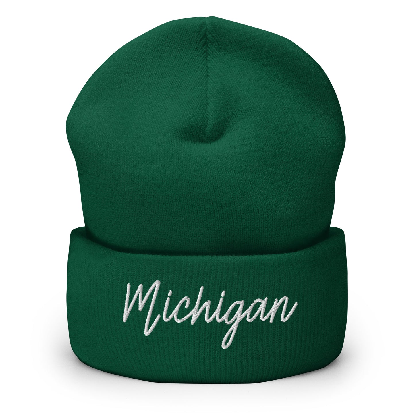 Michigan Retro Script Cuffed Beanie Hat