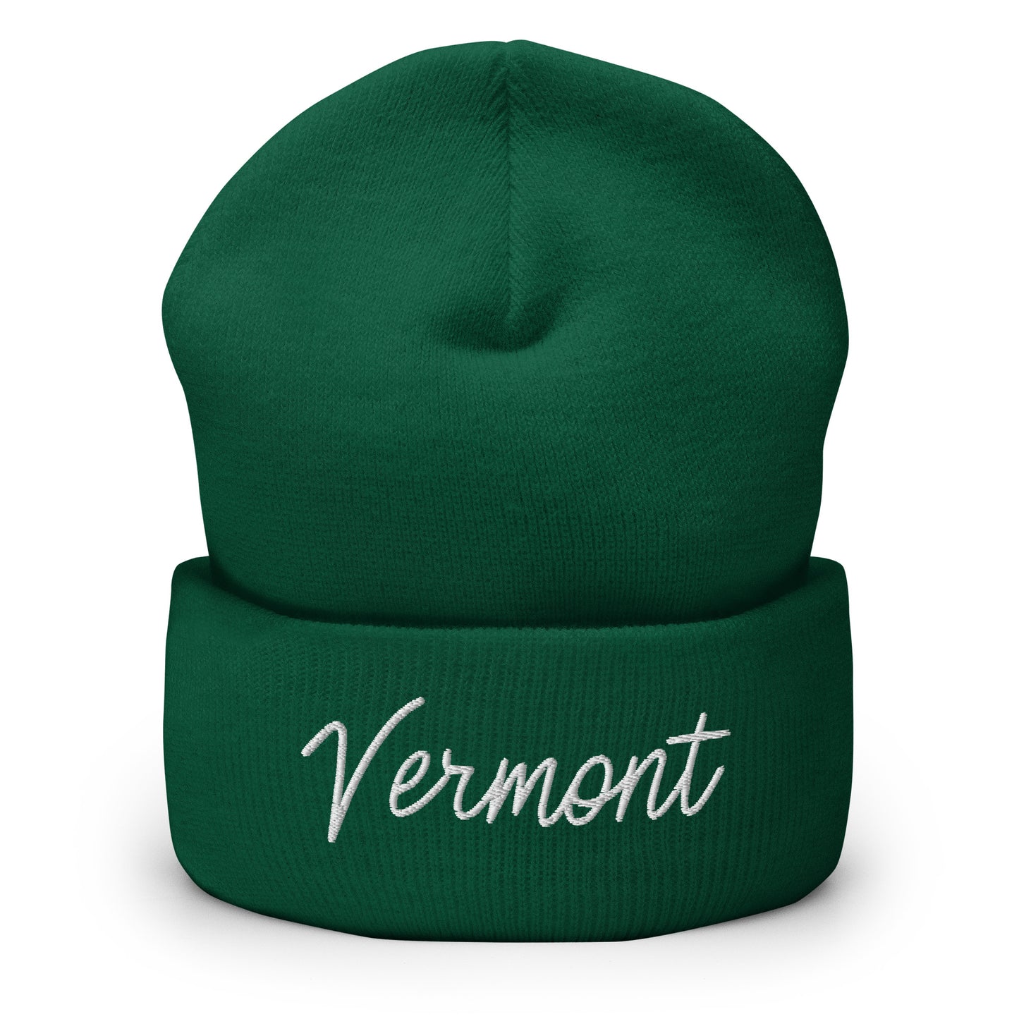 Vermont Retro Script Cuffed Beanie Hat