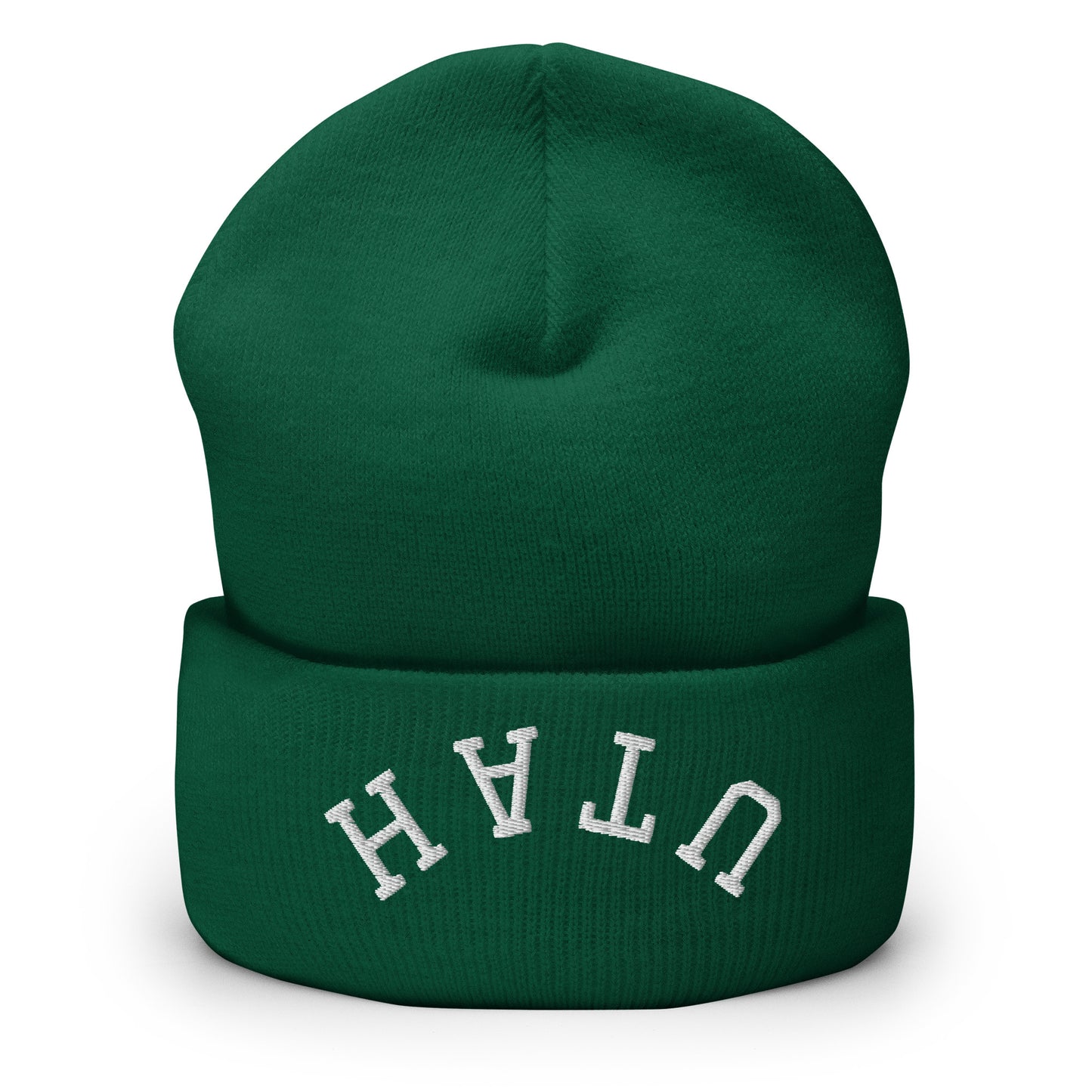 Utah Upside Down Arch Cuffed Beanie Hat