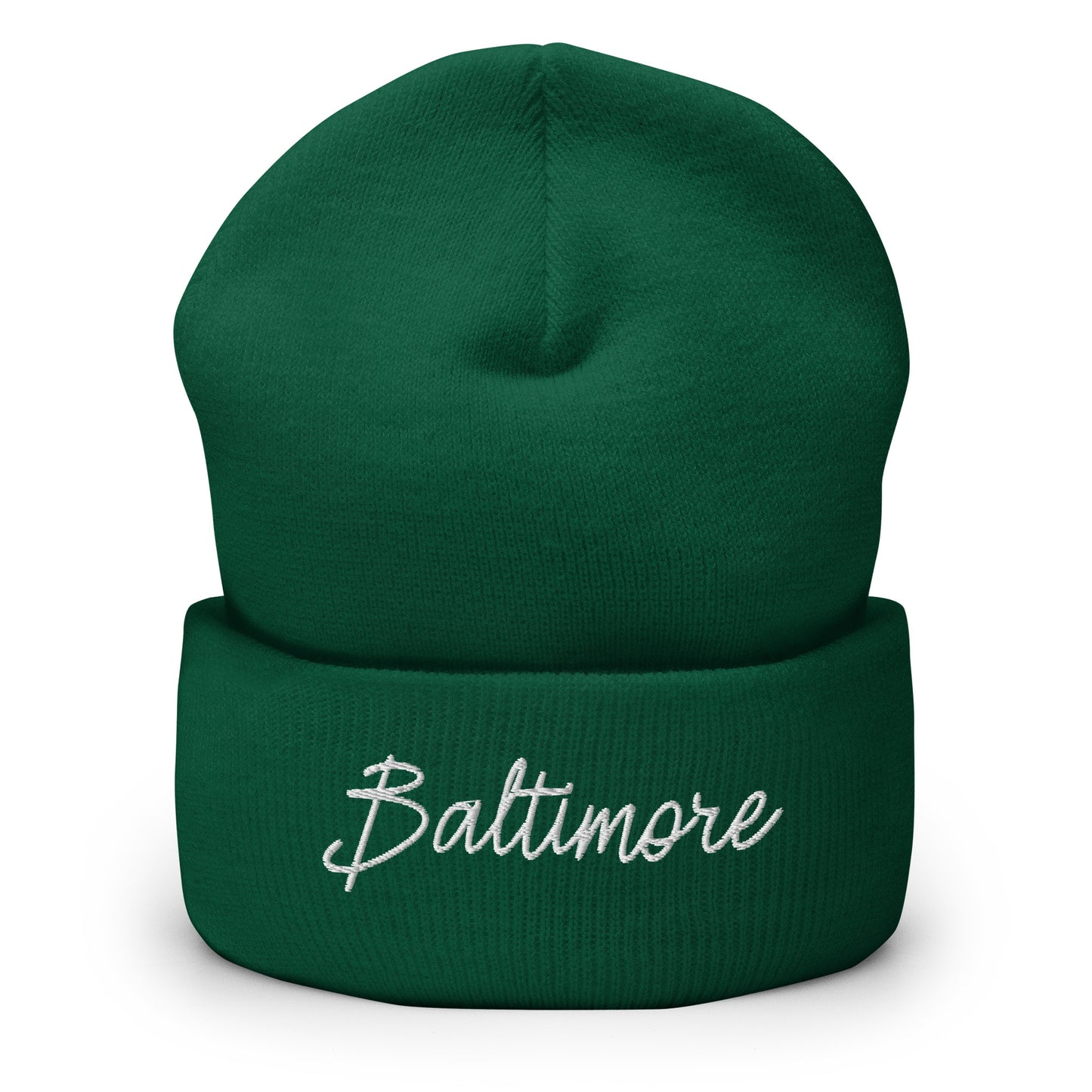 Baltimore Retro Script Cuffed Beanie Hat