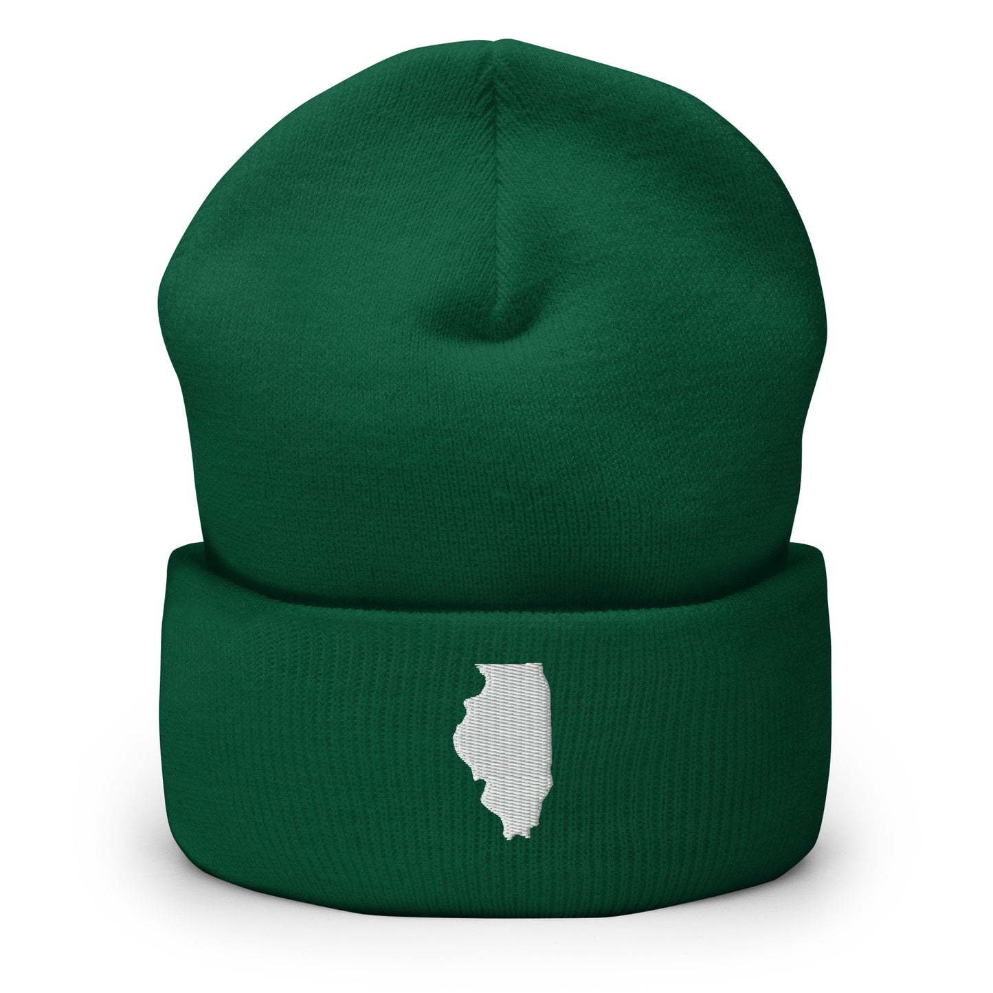 Illinois State Silhouette Cuffed Beanie Hat