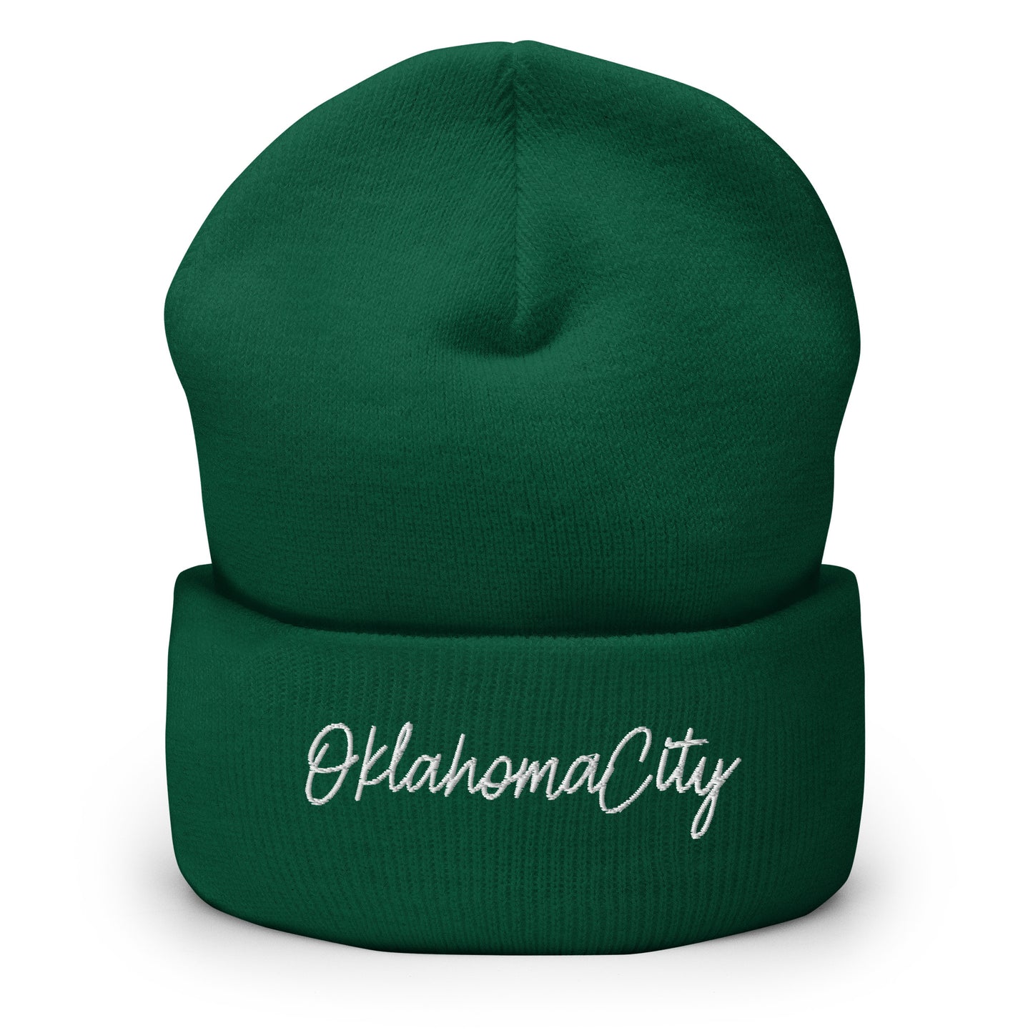 Oklahoma City Retro Script Cuffed Beanie Hat