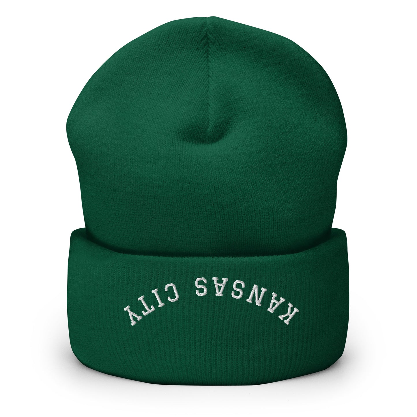Kansas City Upside Down Arch Cuffed Beanie Hat