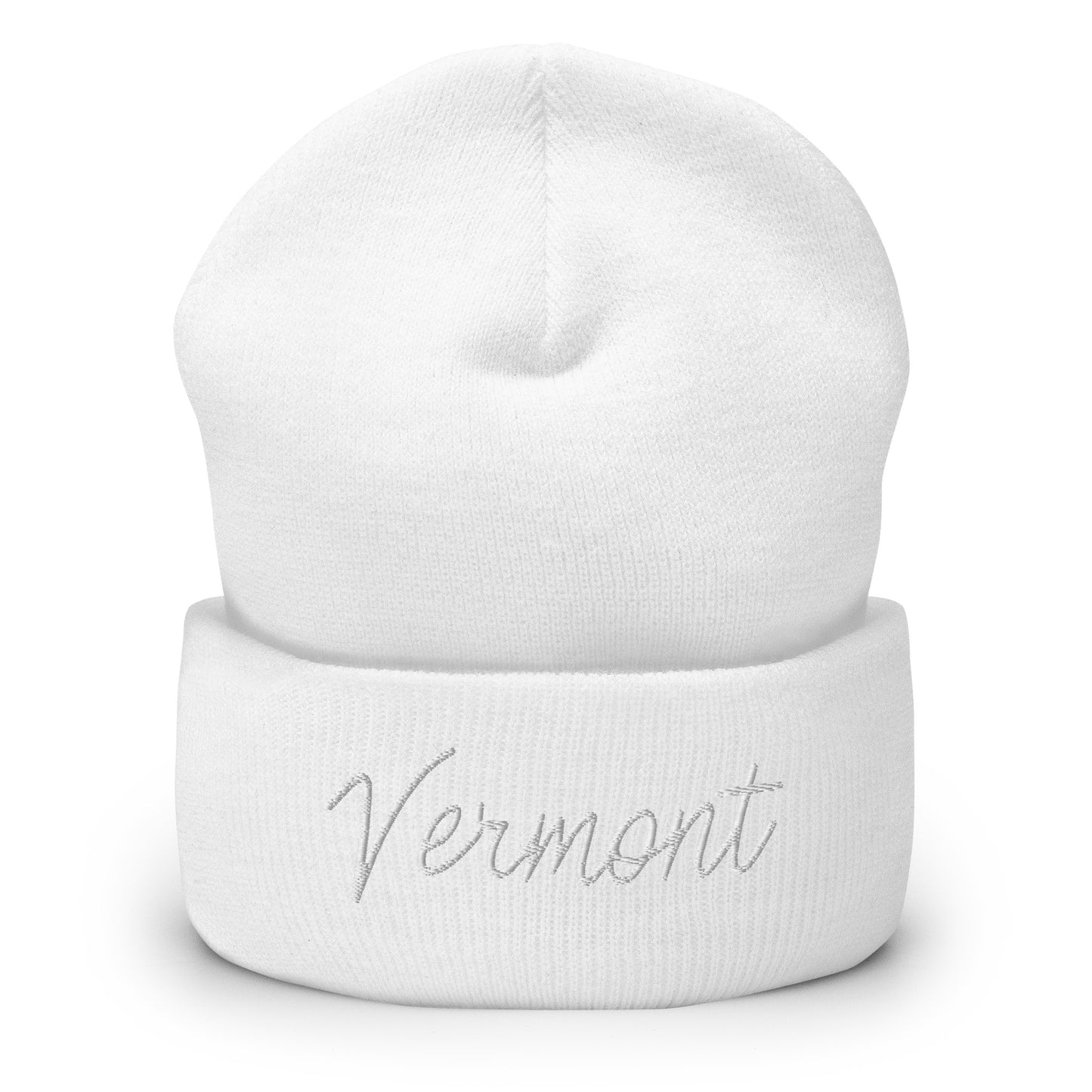 Vermont Retro Script Cuffed Beanie Hat