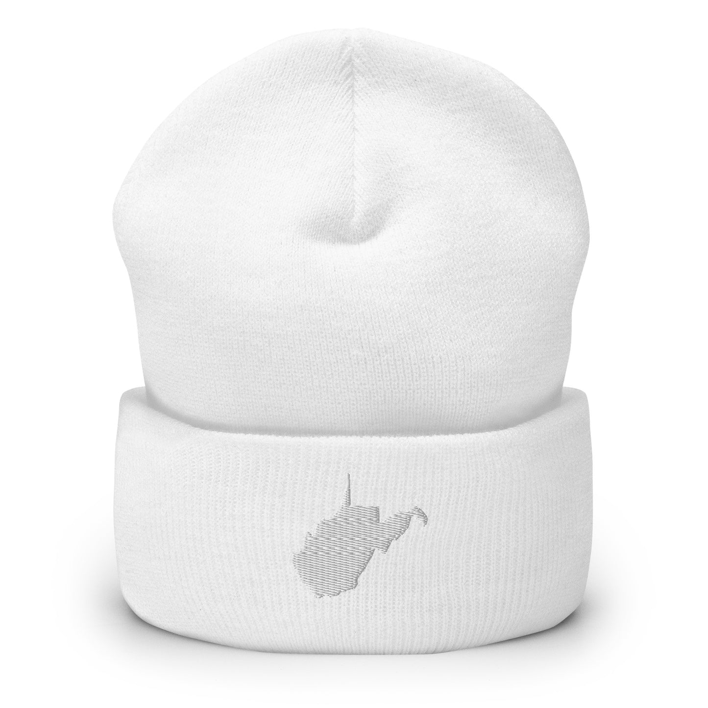 West Virginia State Silhouette Cuffed Beanie Hat