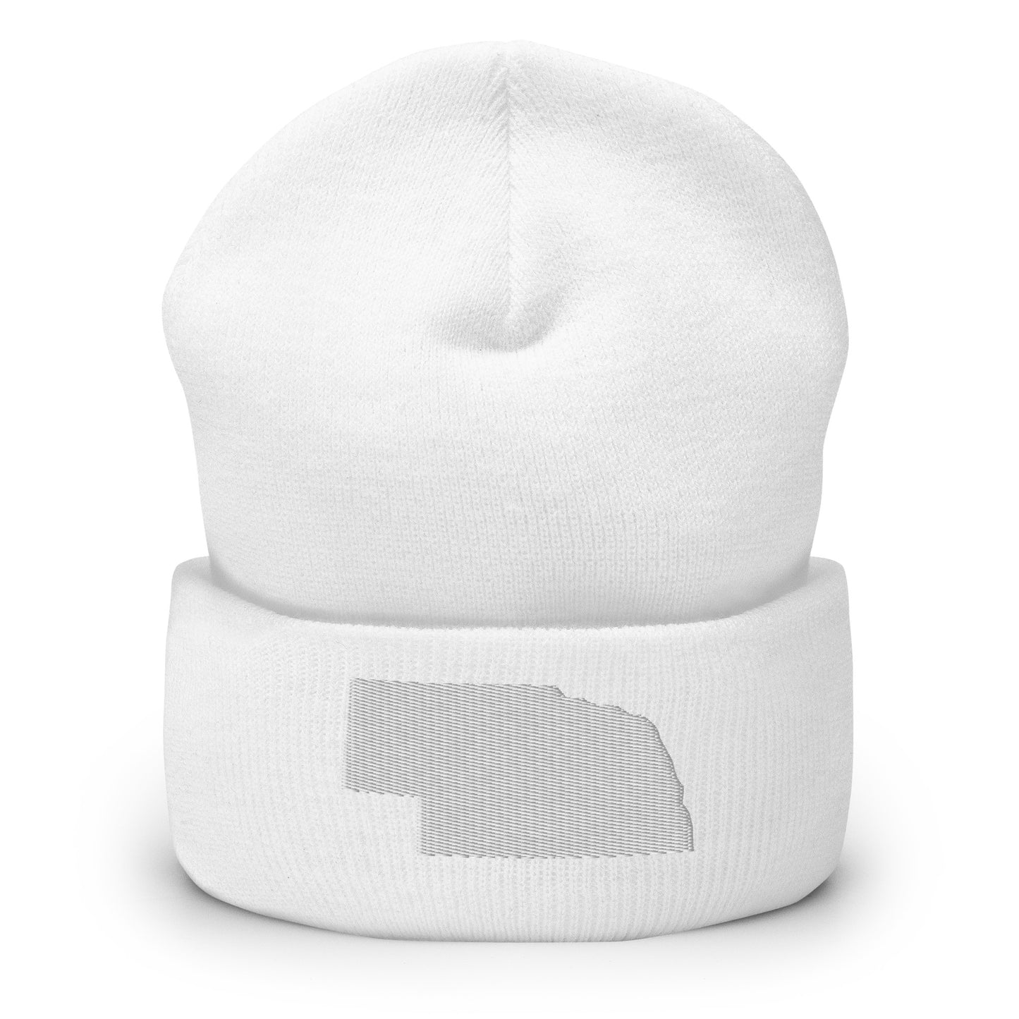 Nebraska State Silhouette Cuffed Beanie Hat