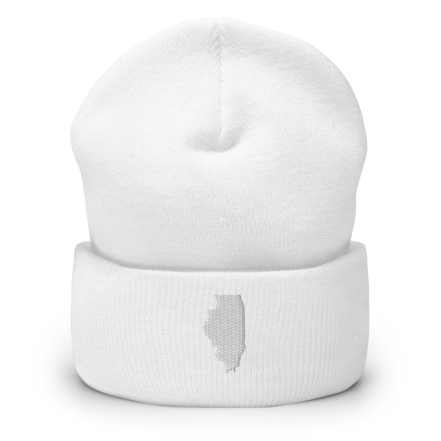 Illinois State Silhouette Cuffed Beanie Hat