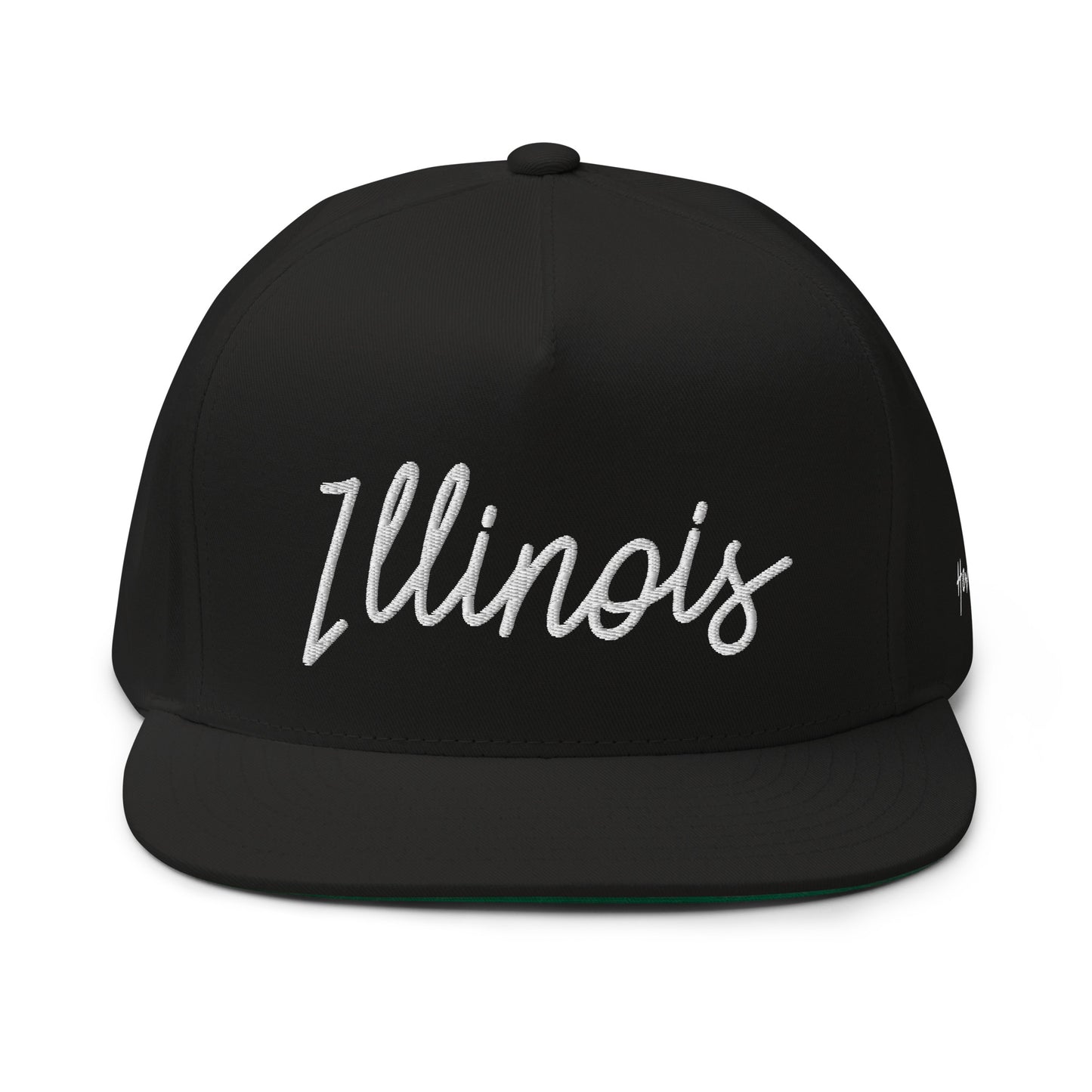 Illinois Retro Script 5 Panel A-Frame Snapback Hat