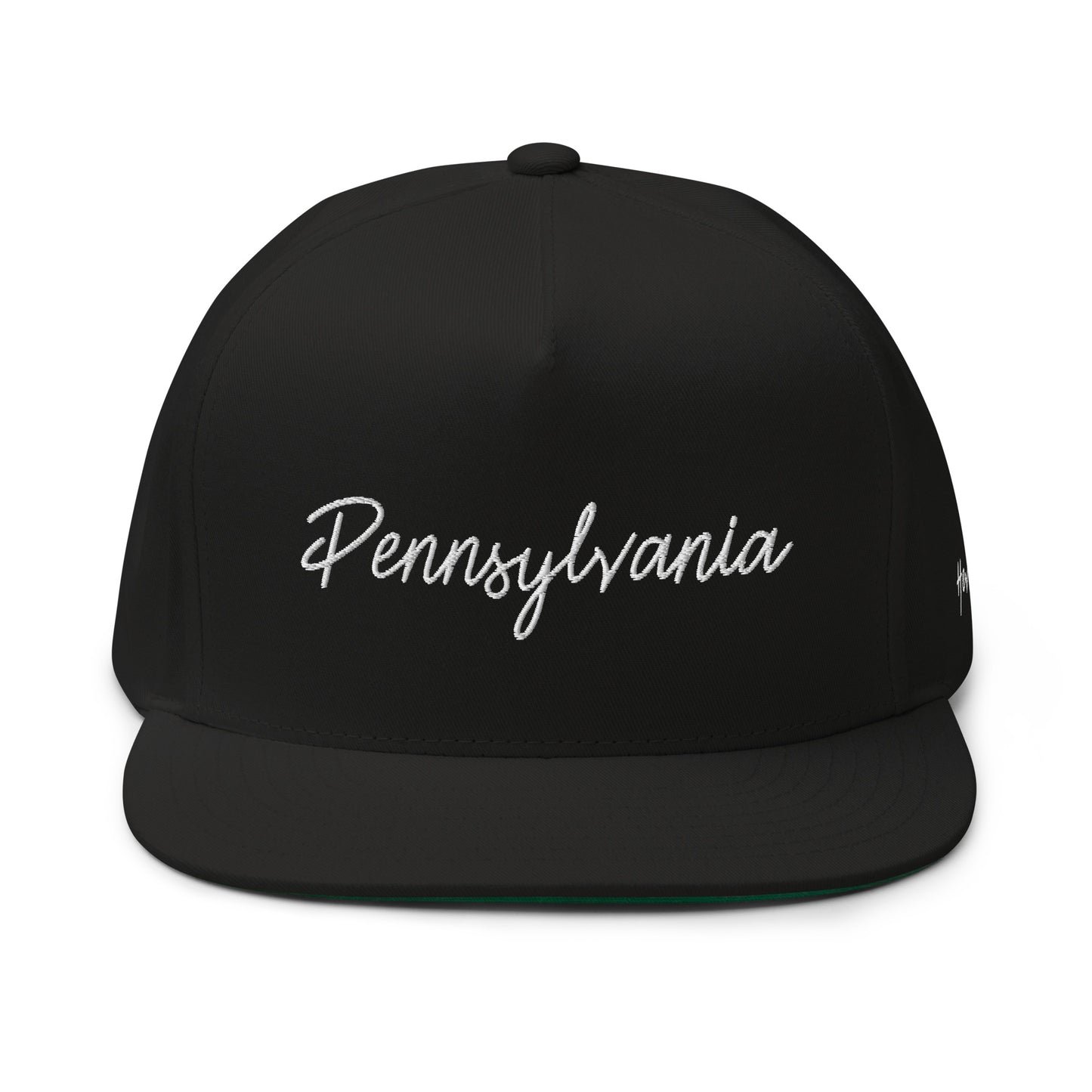 Pennsylvania Retro Script 5 Panel A-Frame Snapback Hat