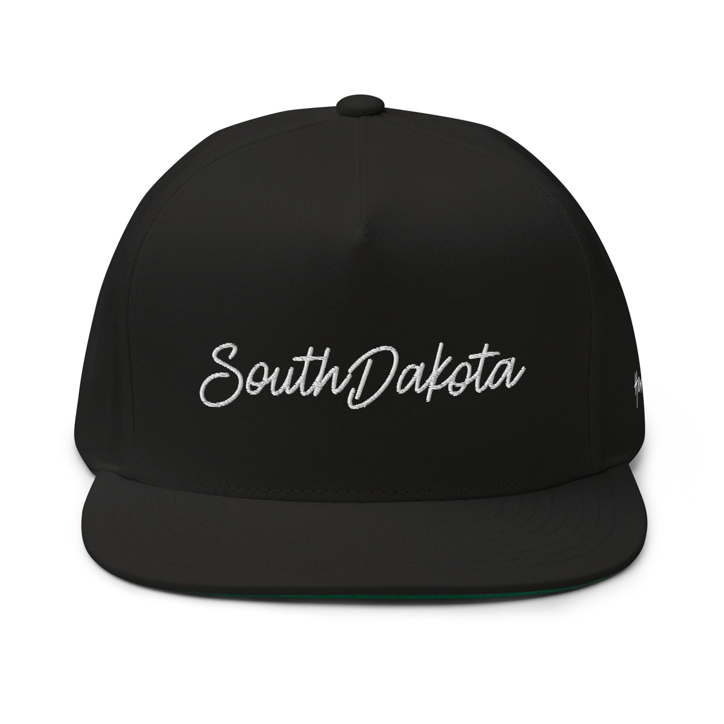 South Dakota Retro Script 5 Panel A-Frame Snapback Hat