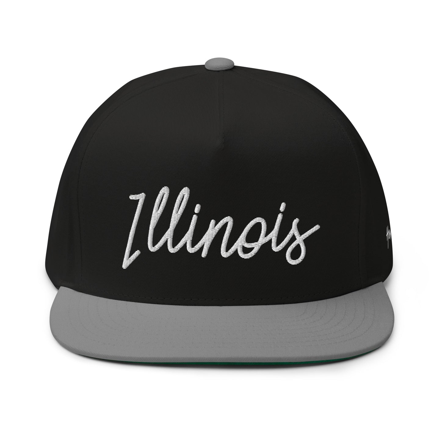 Illinois Retro Script 5 Panel A-Frame Snapback Hat