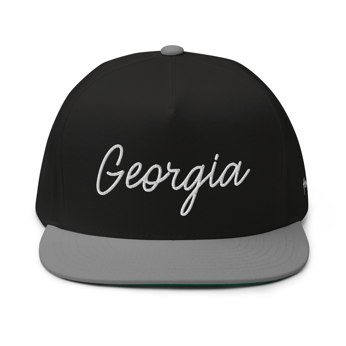 Georgia Retro Script 5 Panel A-Frame Snapback Hat