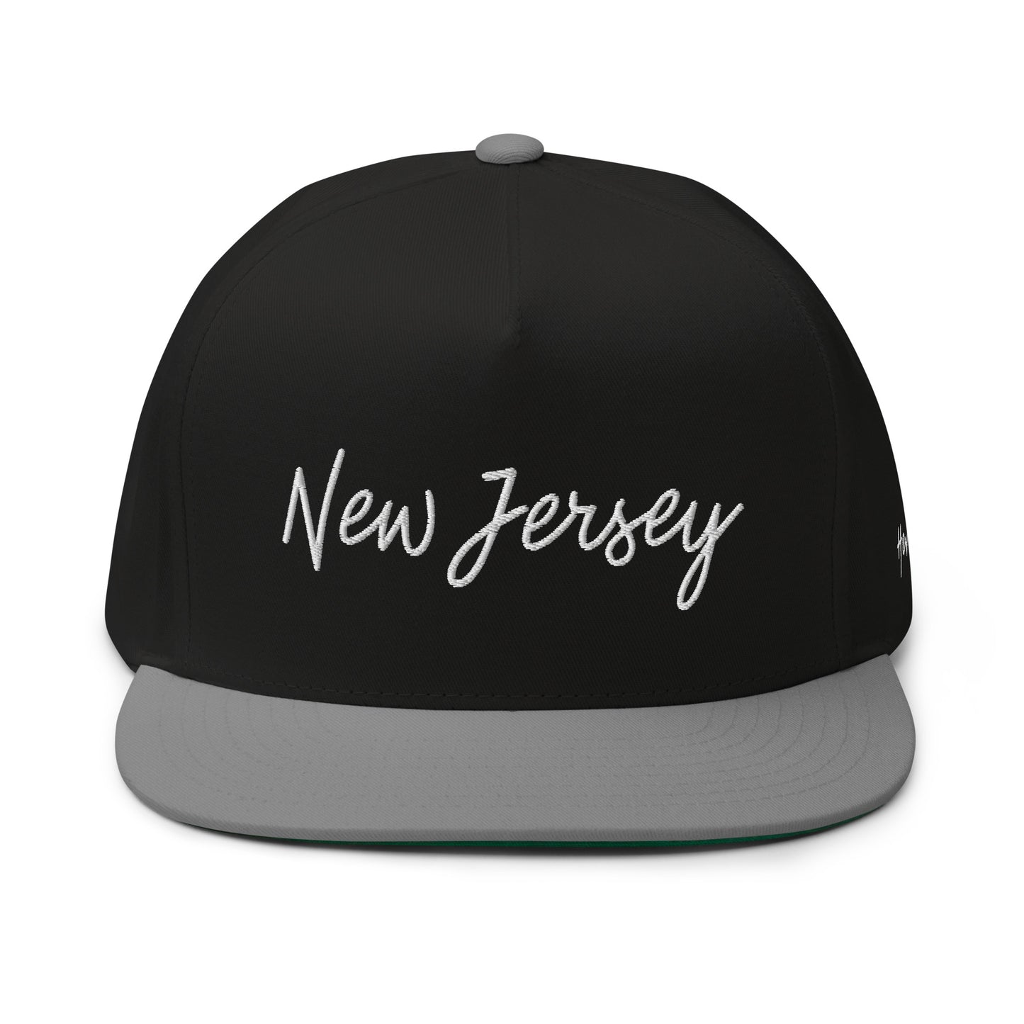New Jersey Retro Script 5 Panel A-Frame Snapback Hat
