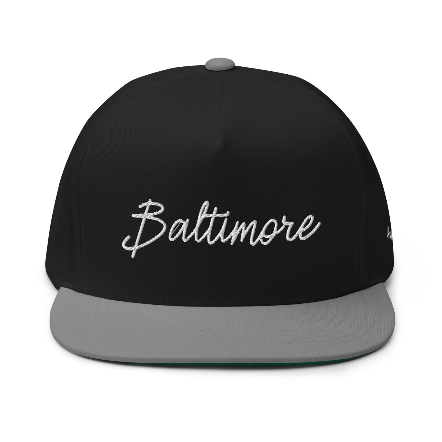 Baltimore Retro Script 5 Panel A-Frame Snapback Hat