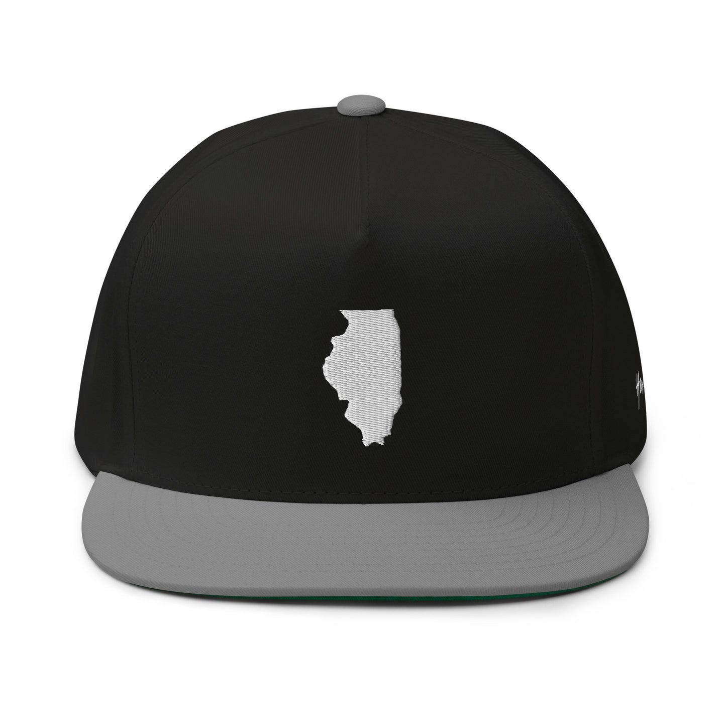 Illinois State Silhouette 5 Panel A-Frame Snapback Hat
