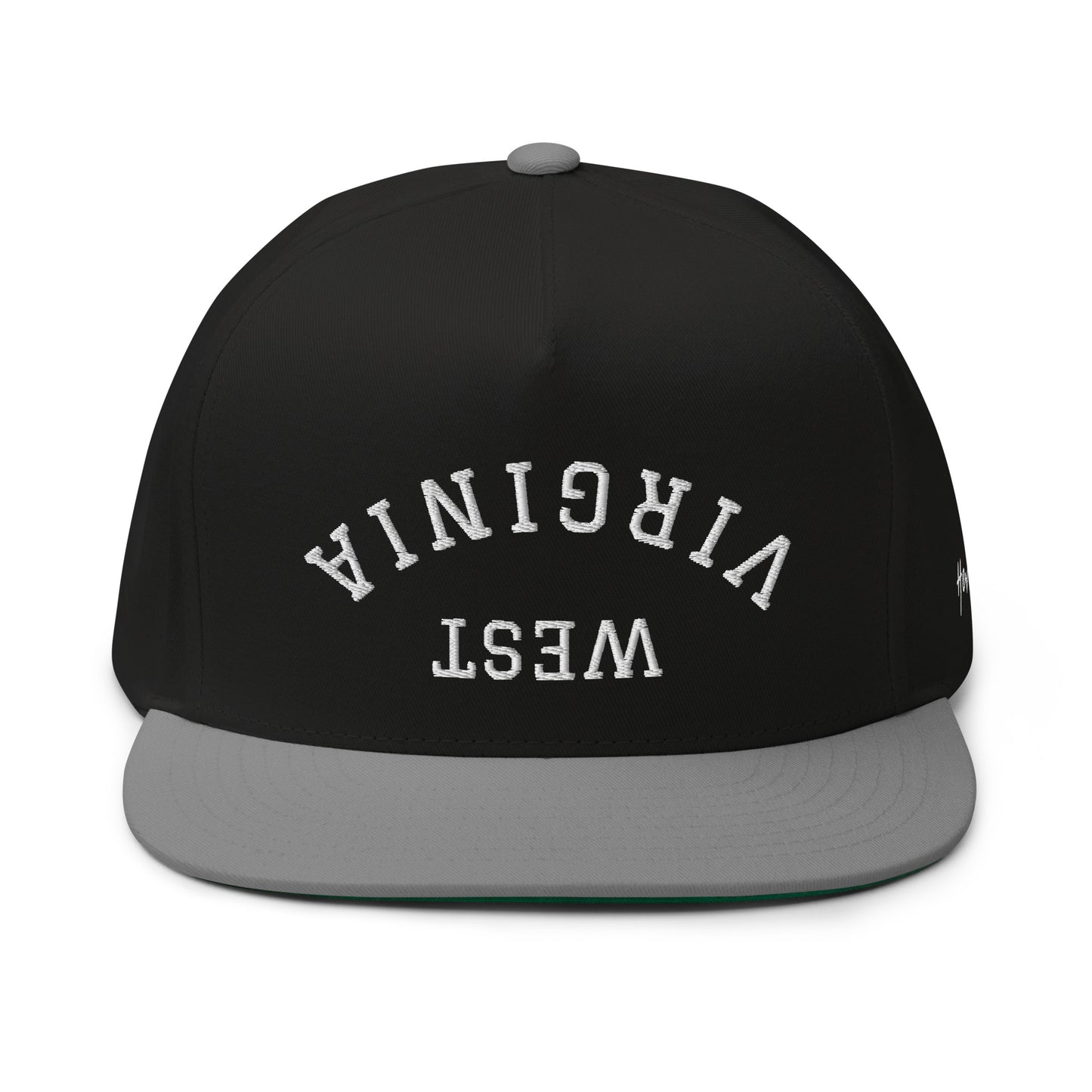 West Virginia Upside Down Arch 5 Panel A-Frame Snapback Hat