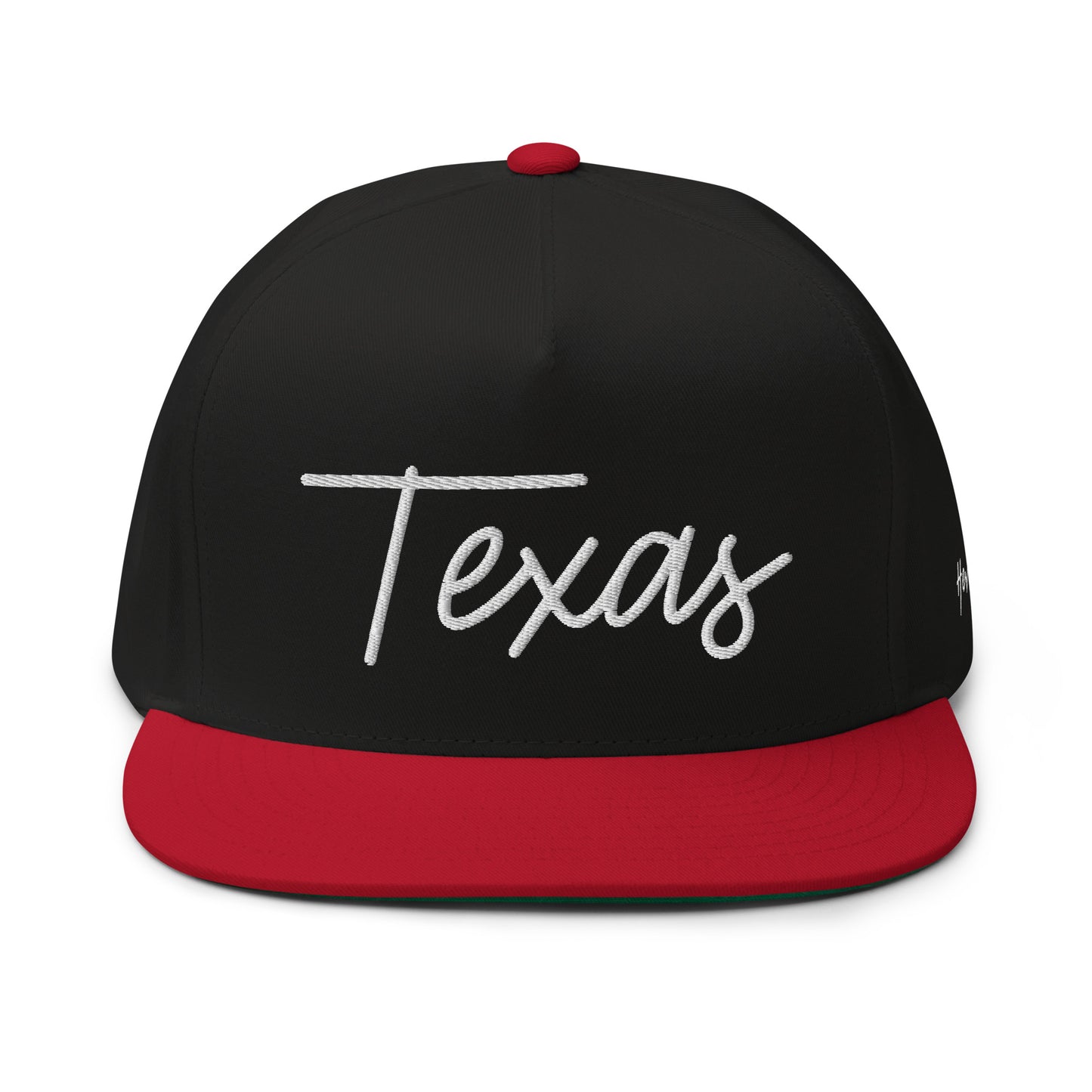 Texas Retro Script 5 Panel A-Frame Snapback Hat