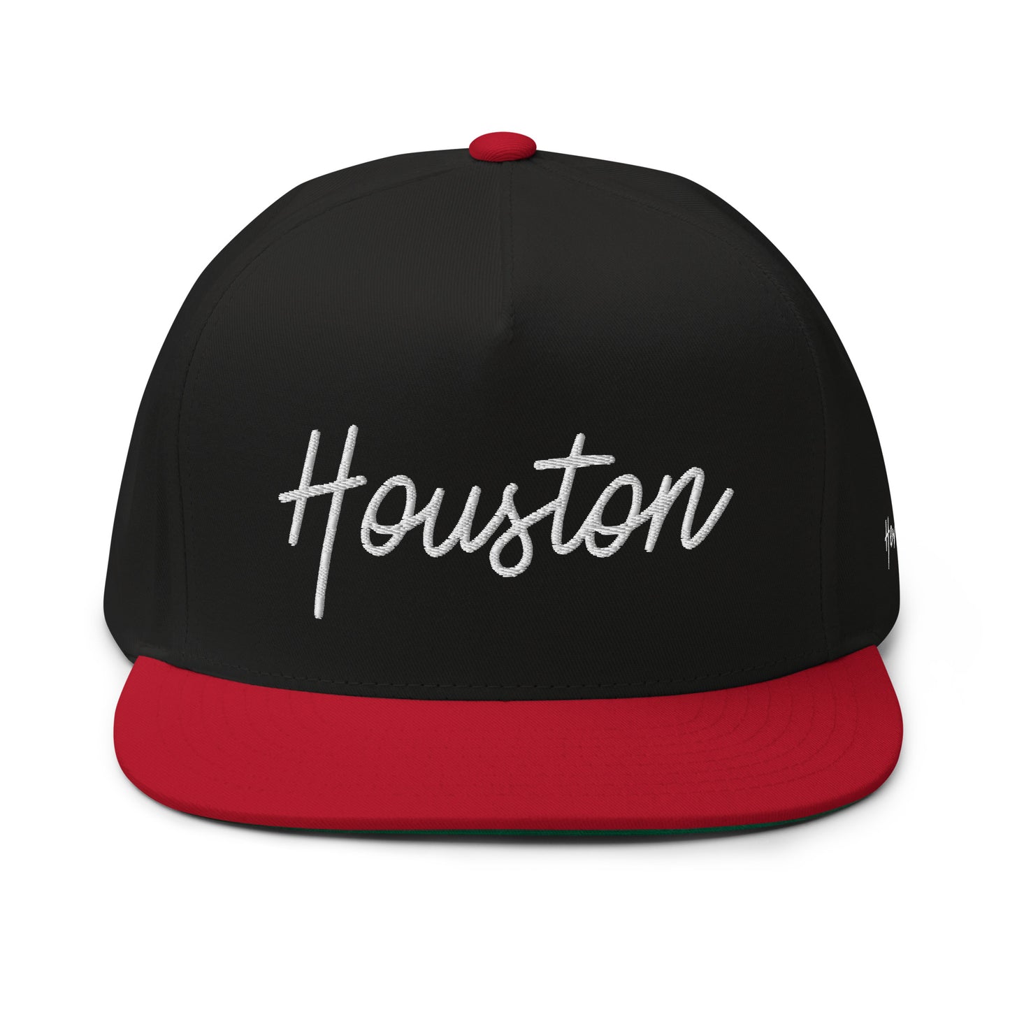 Houston Retro Script 5 Panel A-Frame Snapback Hat